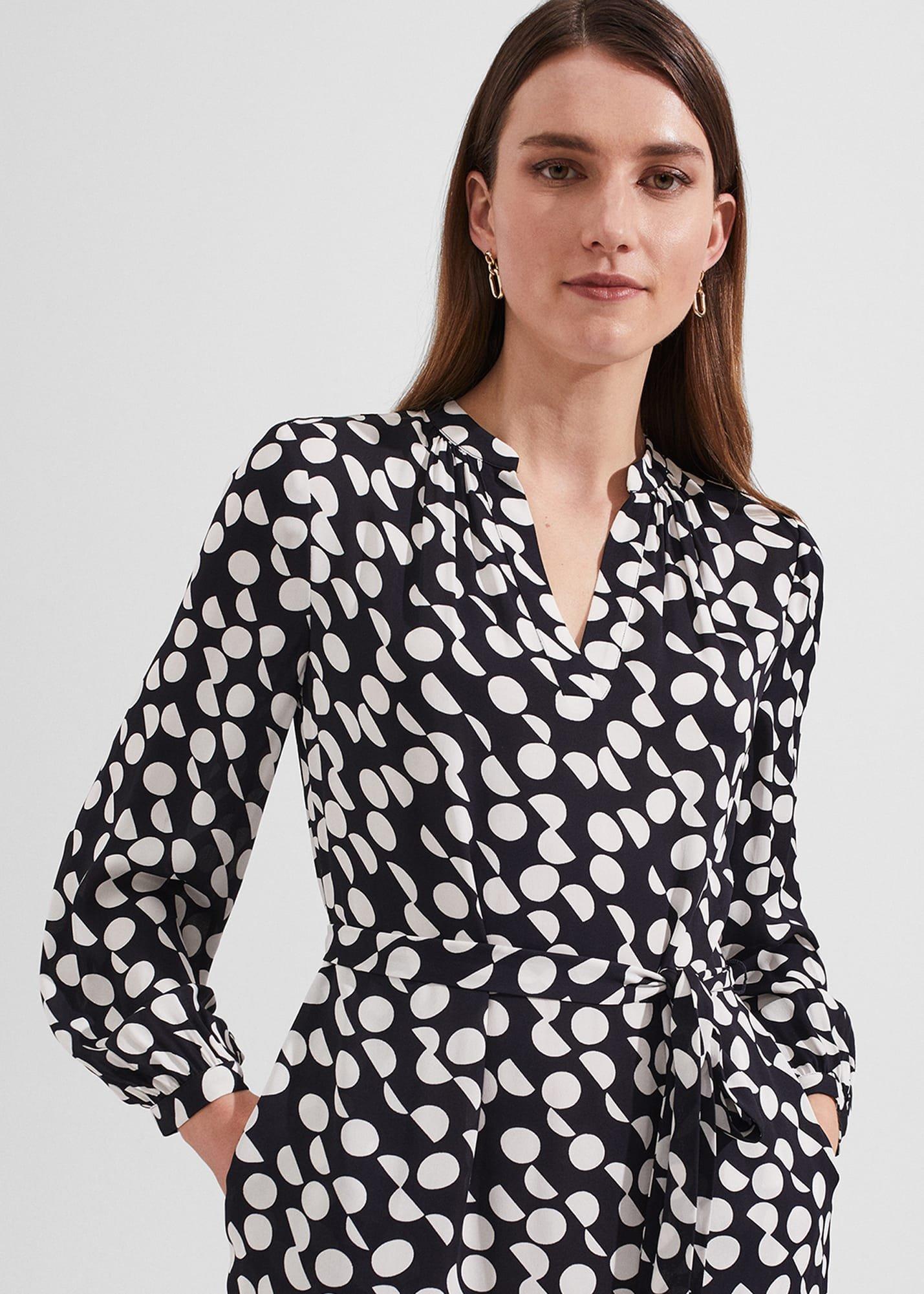 Mallory Dress, Navy Ivory, hi-res