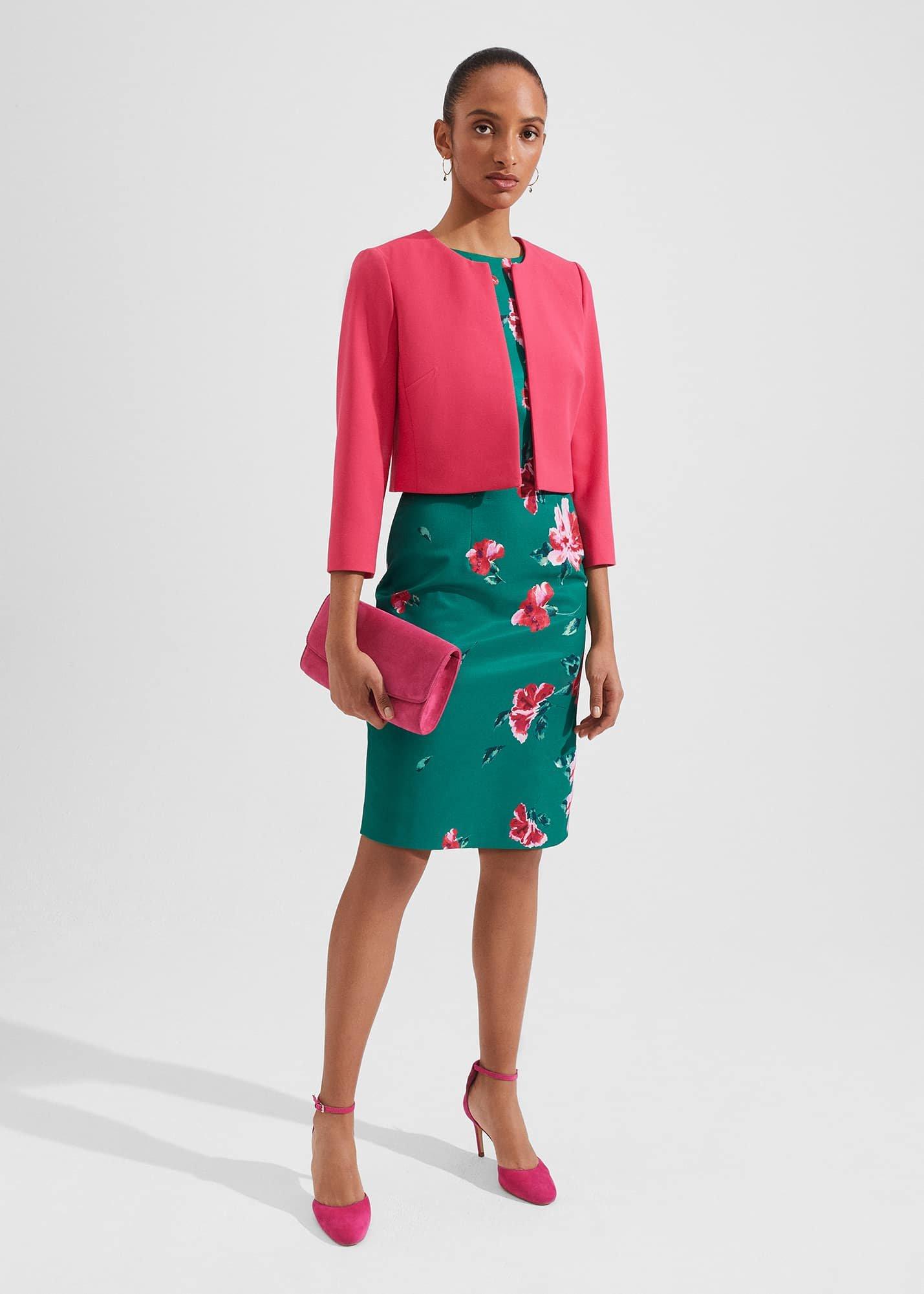 Moira Floral Shift Dress, Green Multi, hi-res