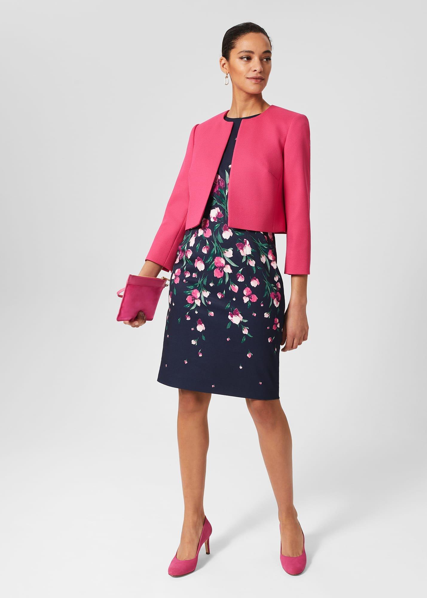 Petite Moira Floral Dress, Navy Multi, hi-res