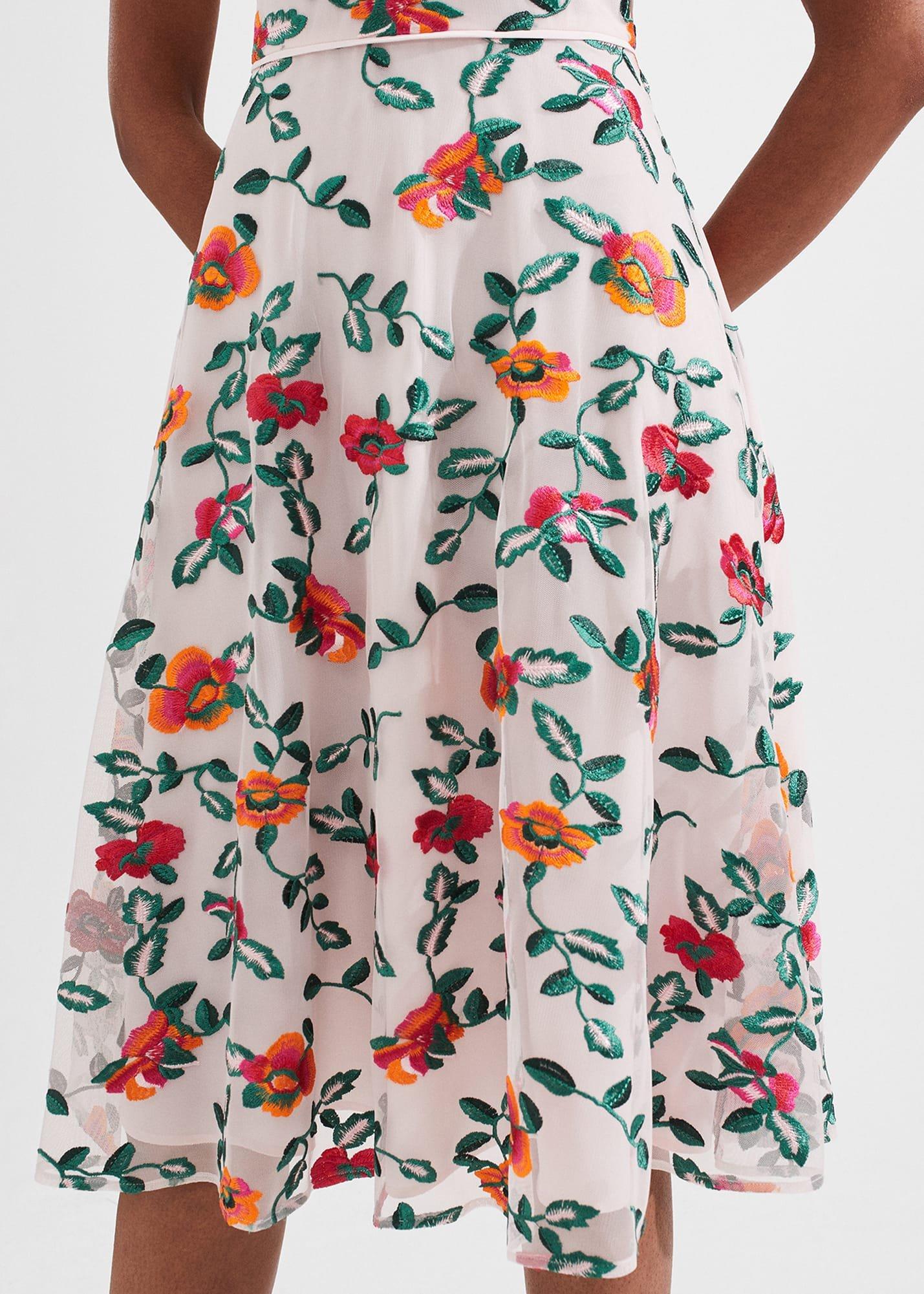 Tia Embroidered Dress, Pale Pink Multi, hi-res