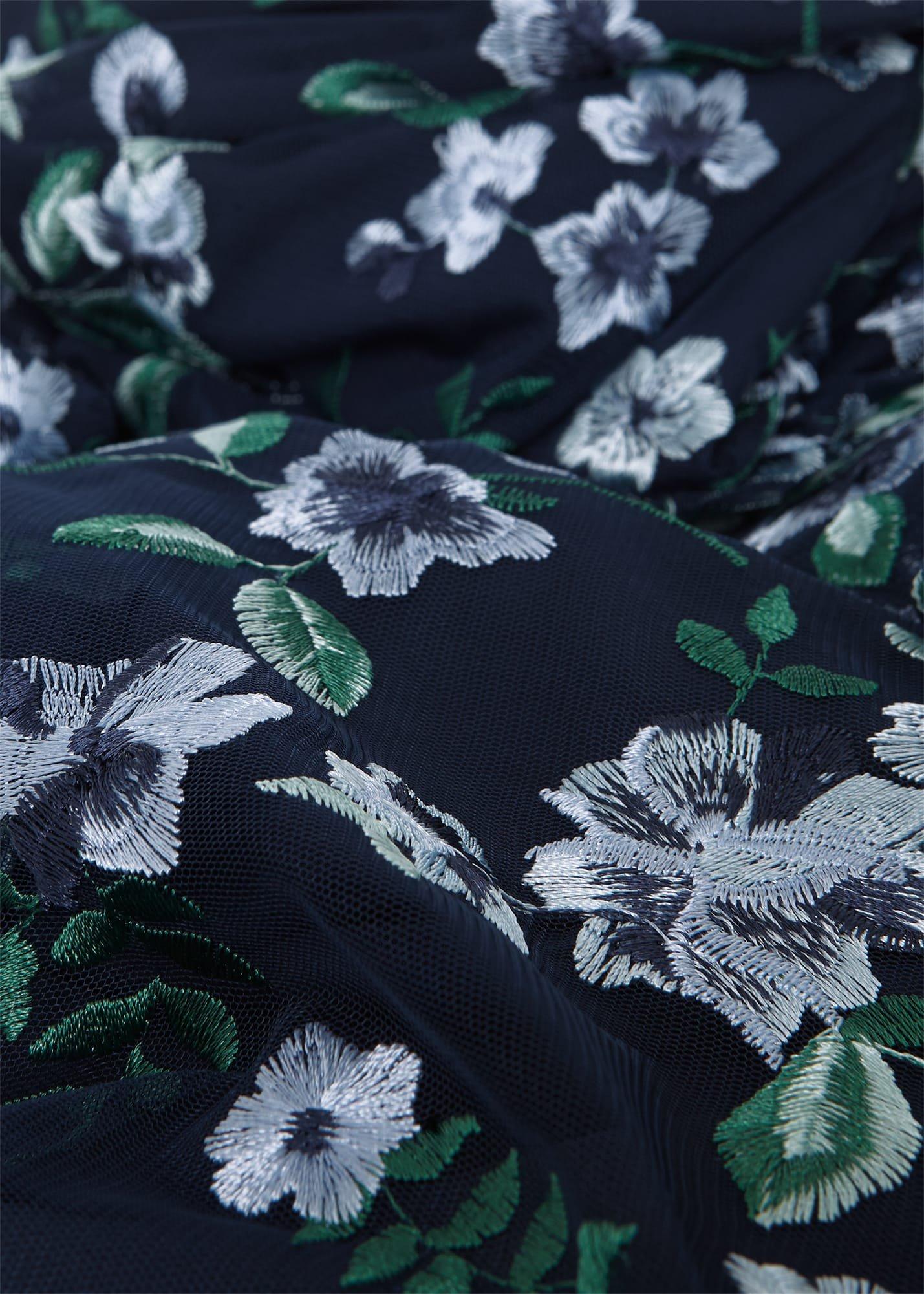 Petite Tia Embroidered Dress, Pale Blue Multi, hi-res