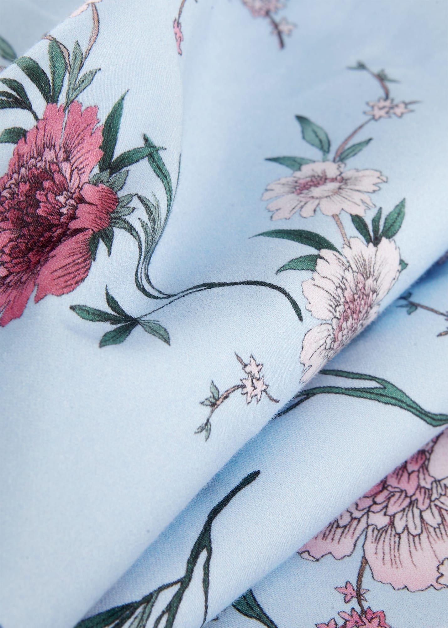 Petite Fiona Floral Dress, Pale Blue Multi, hi-res