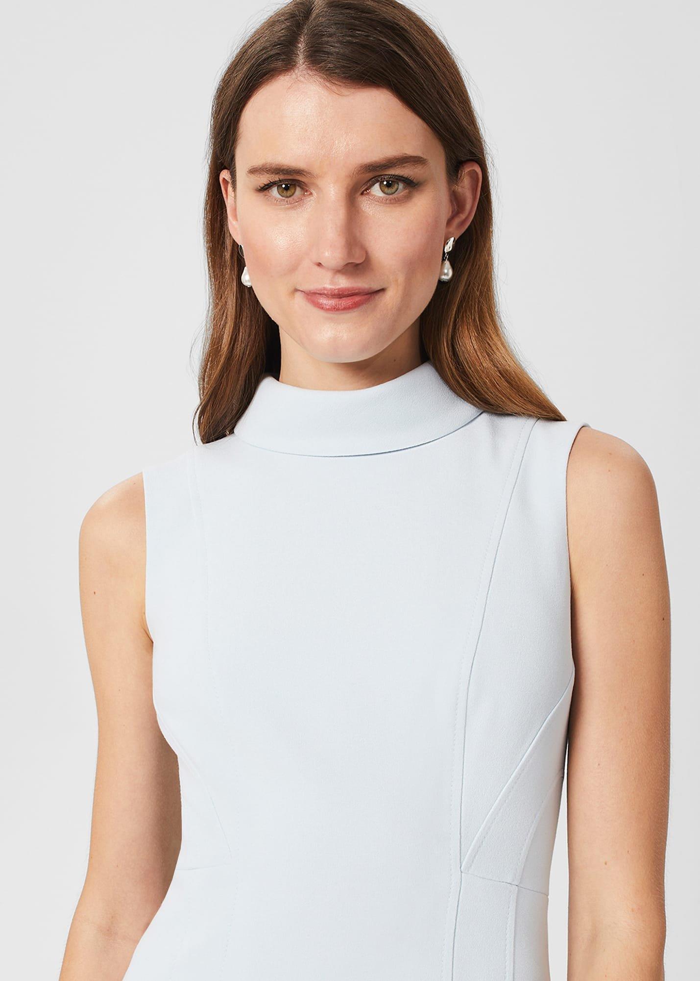 Whilemina Fit And Flare Dress, Pale Blue, hi-res