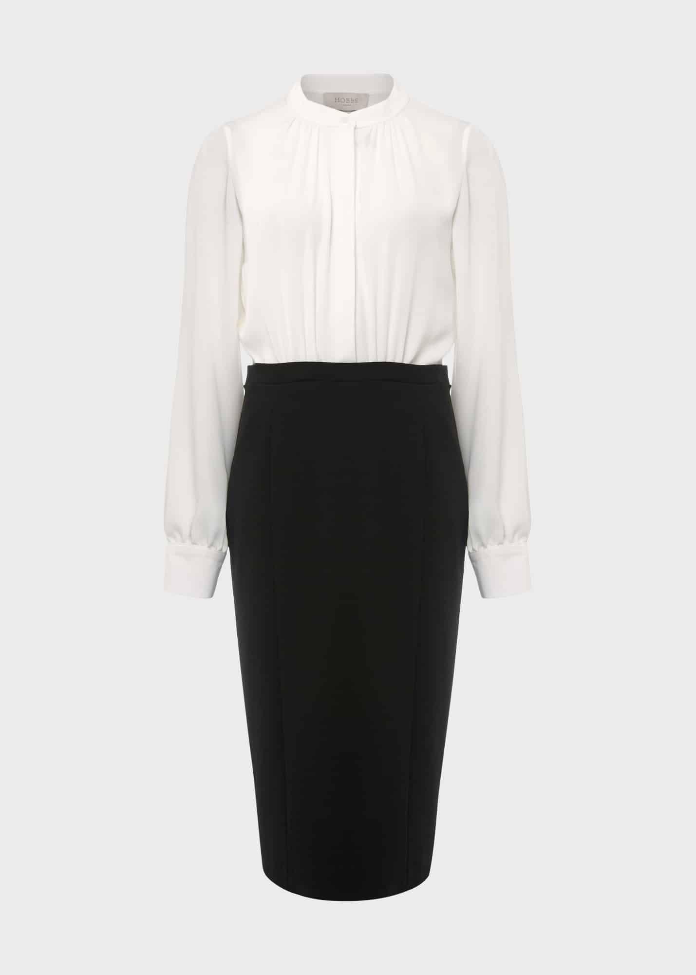 Bella Dress, Ivory Black, hi-res