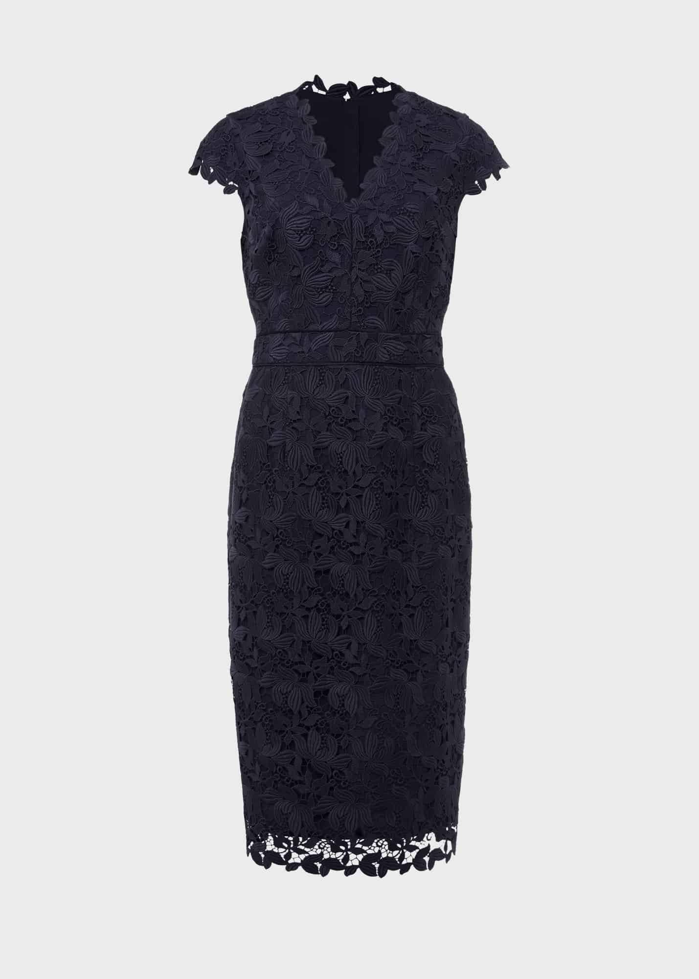 Larissa Lace Shift Dress, Midnight Navy, hi-res