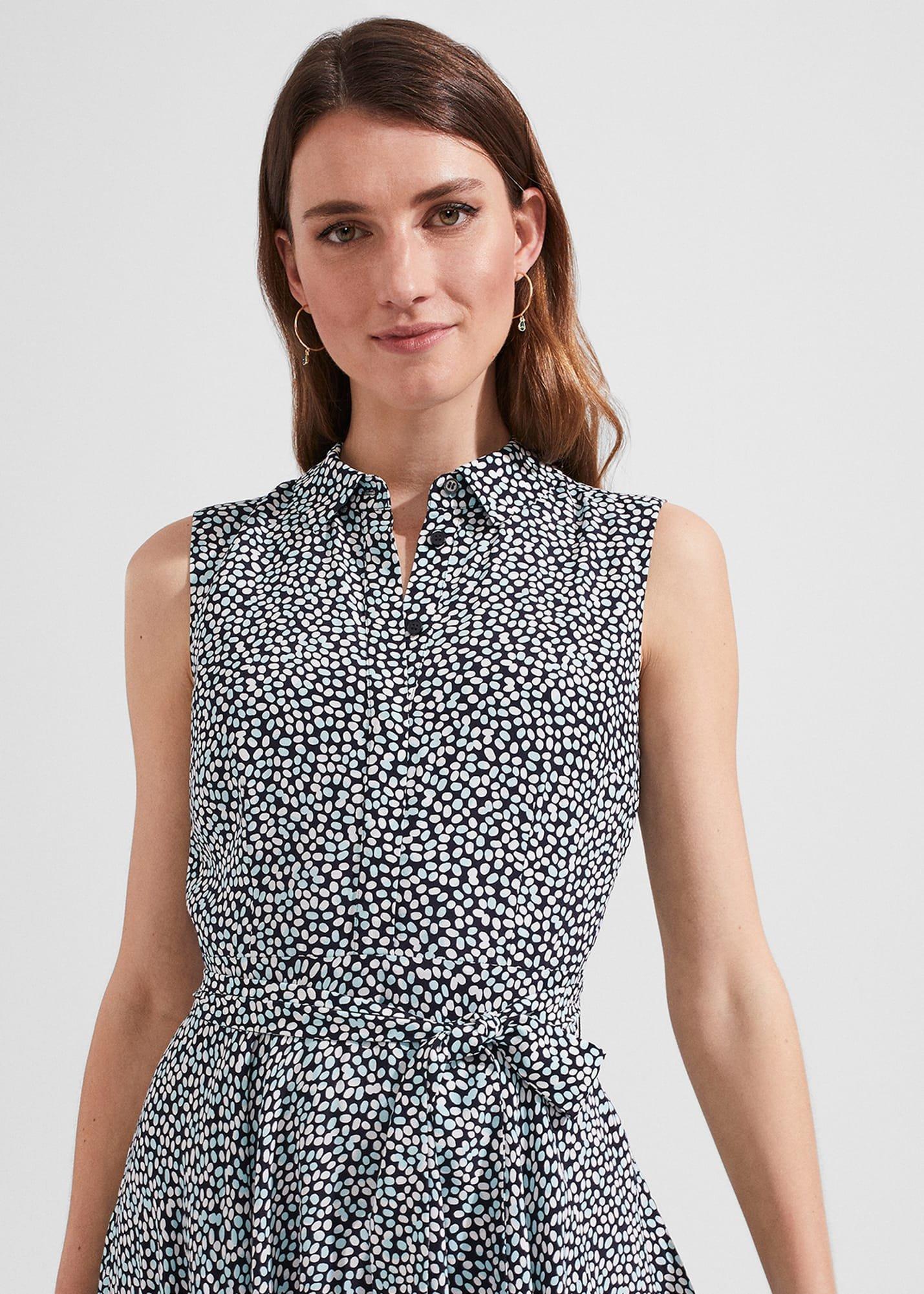 Belinda Dress, Navy Multi, hi-res