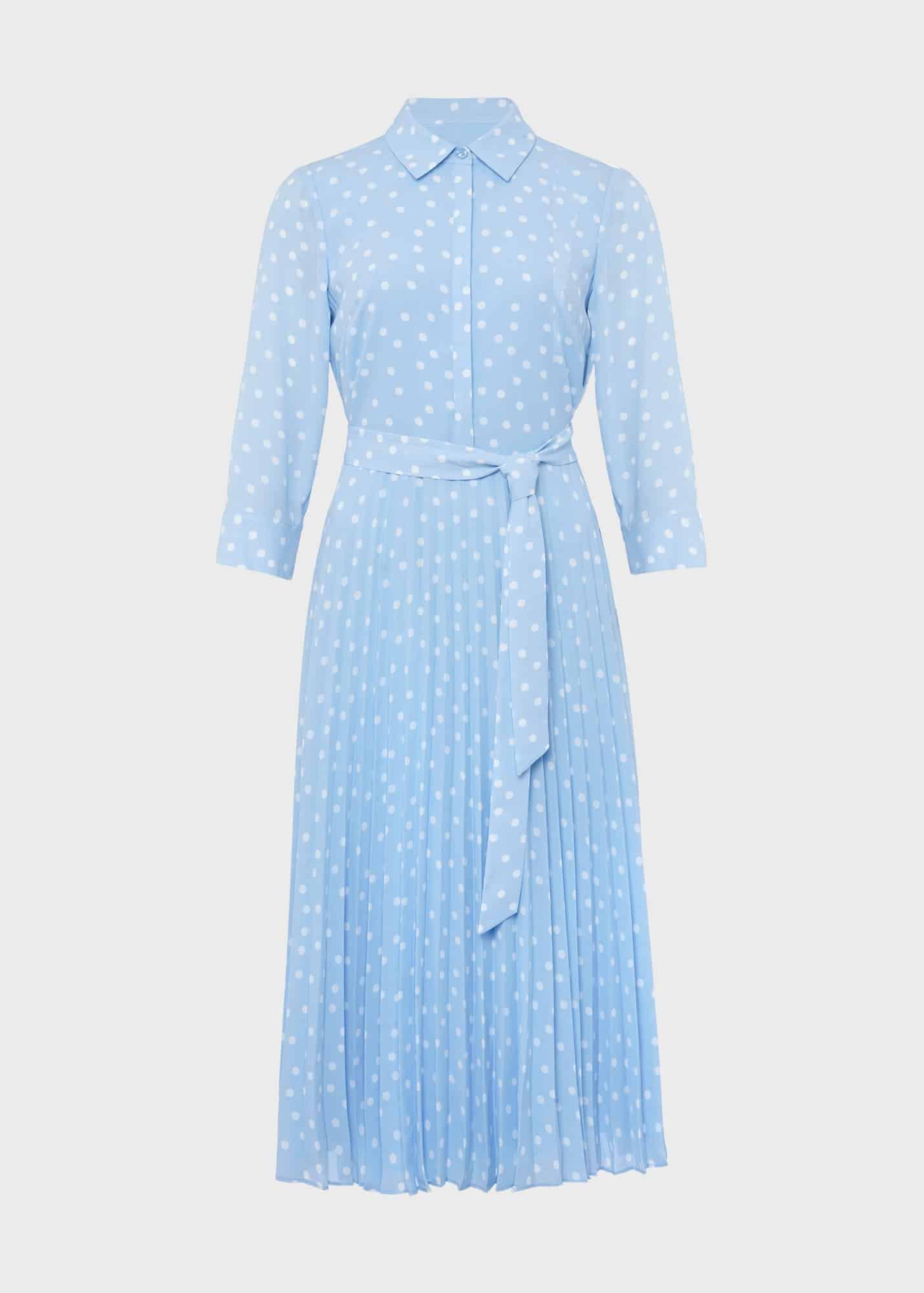 Petite Leona Dress, Dusky Blue Ivry, hi-res