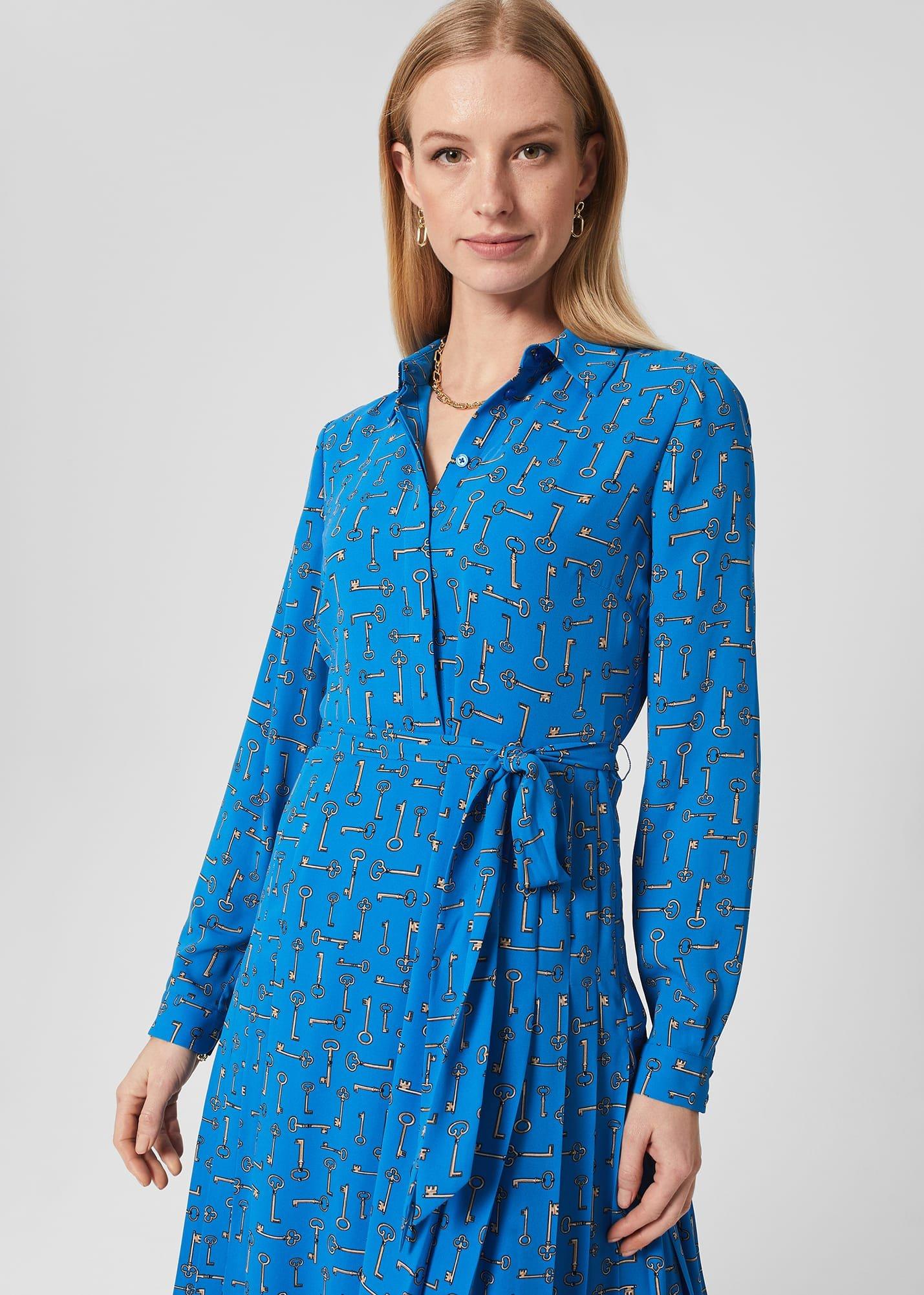 Alberta Shirt Dress, Imperial Blue, hi-res