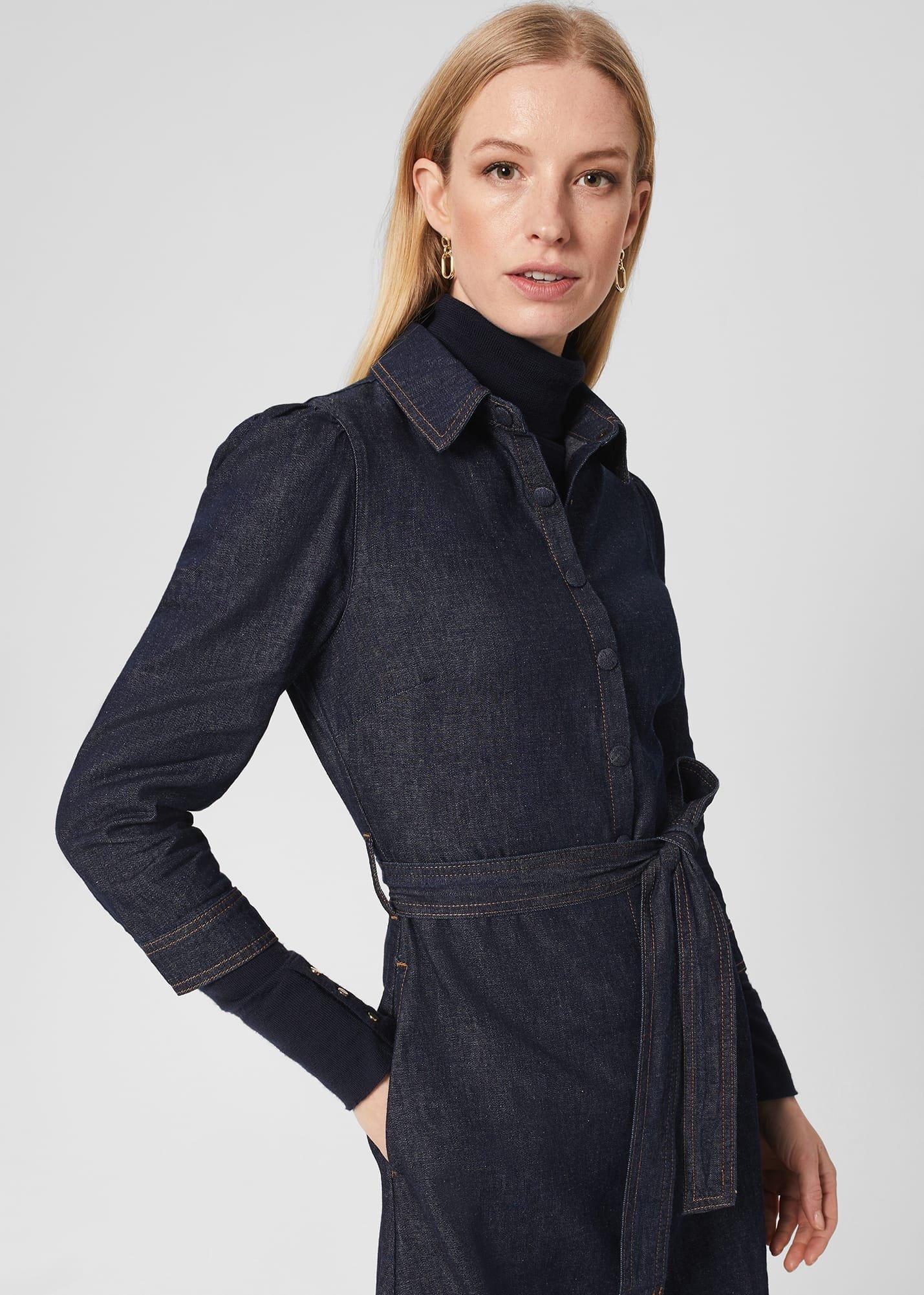 Coco Denim Dress, Indigo, hi-res