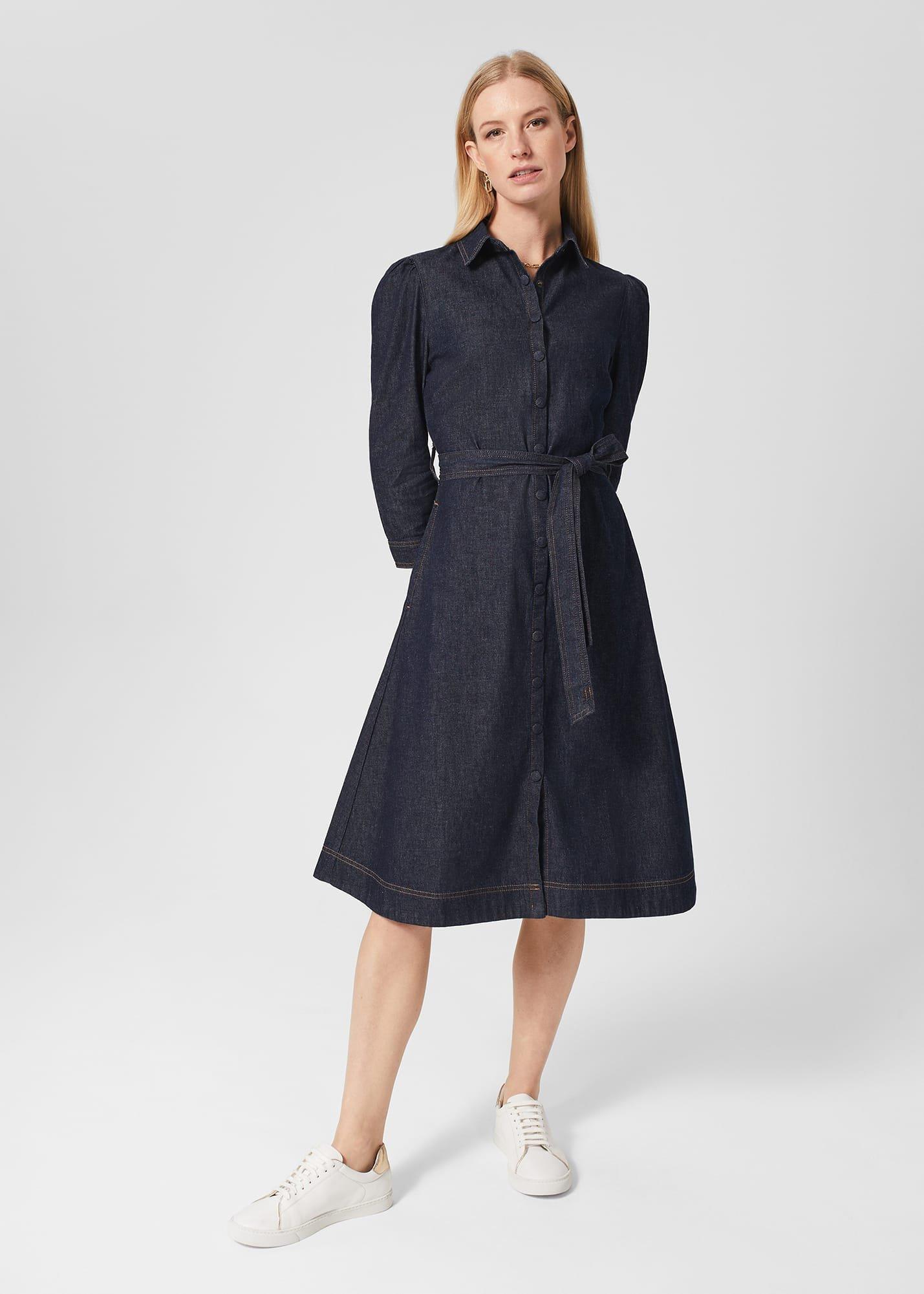 Coco Denim Dress, Indigo, hi-res