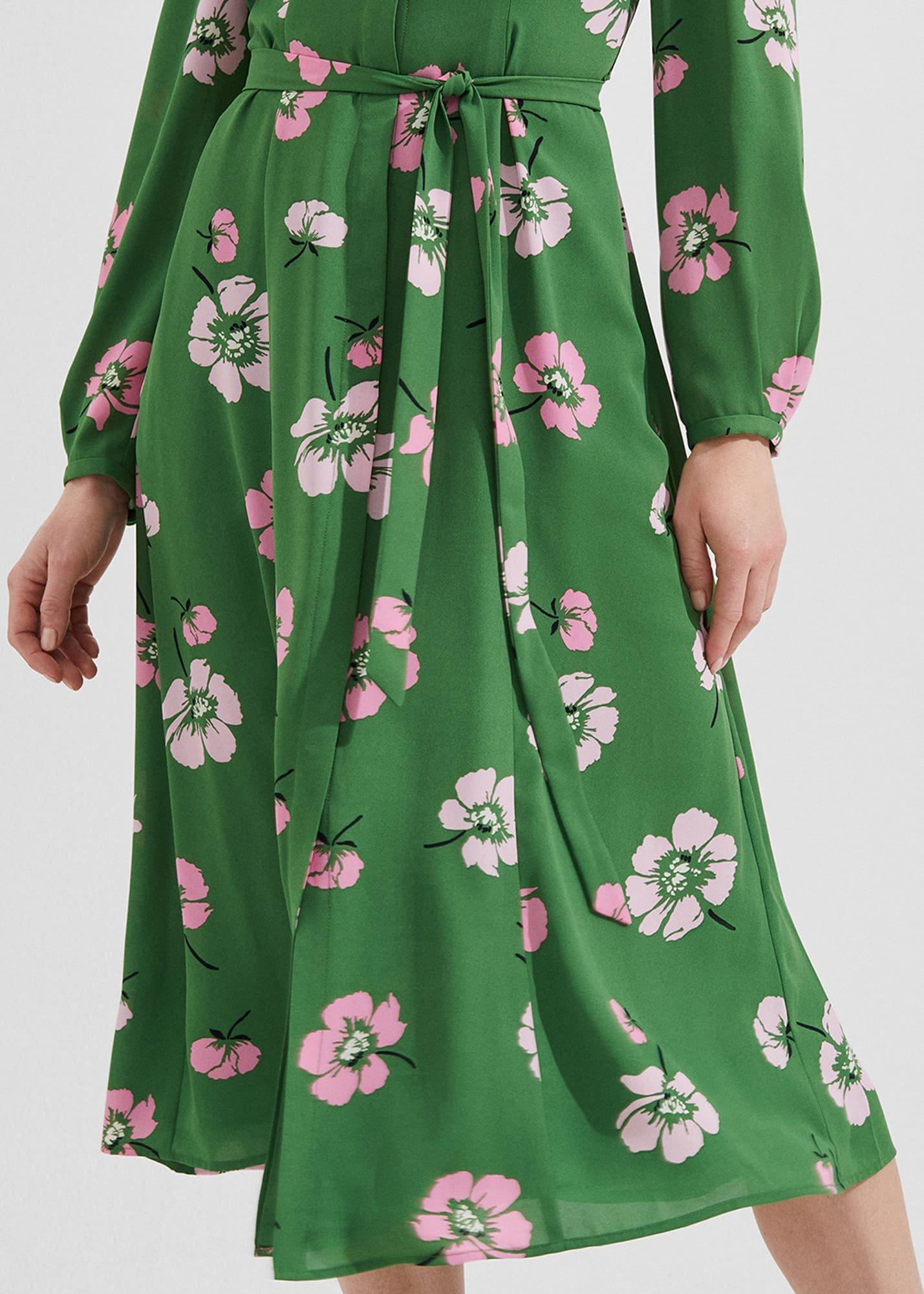 Savannah Shirt Dress, Pea Green Multi, hi-res