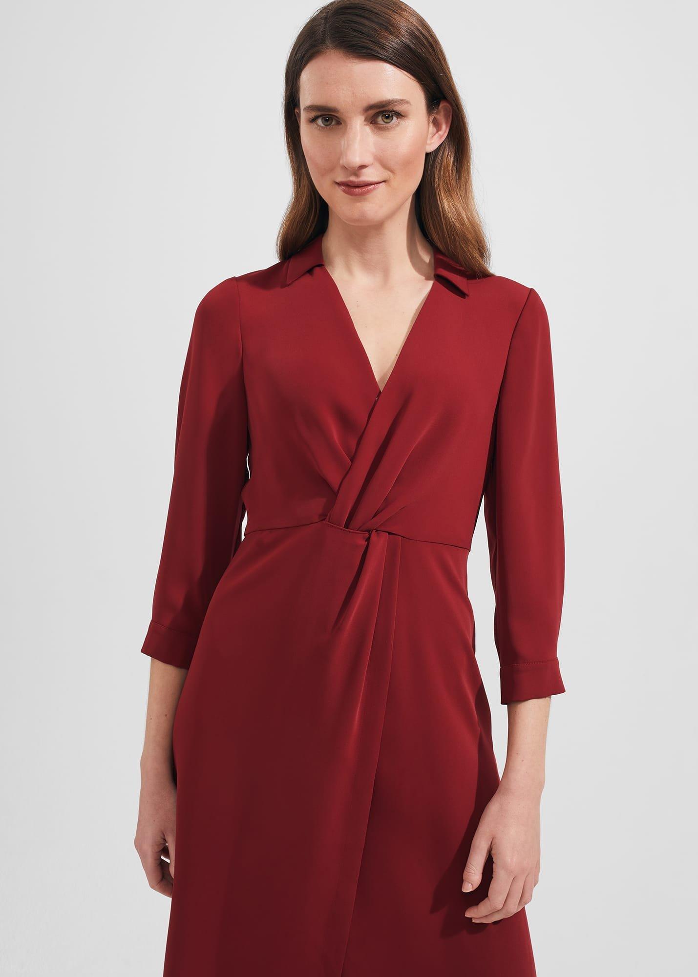 Malikah Dress, Rhubarb Red, hi-res