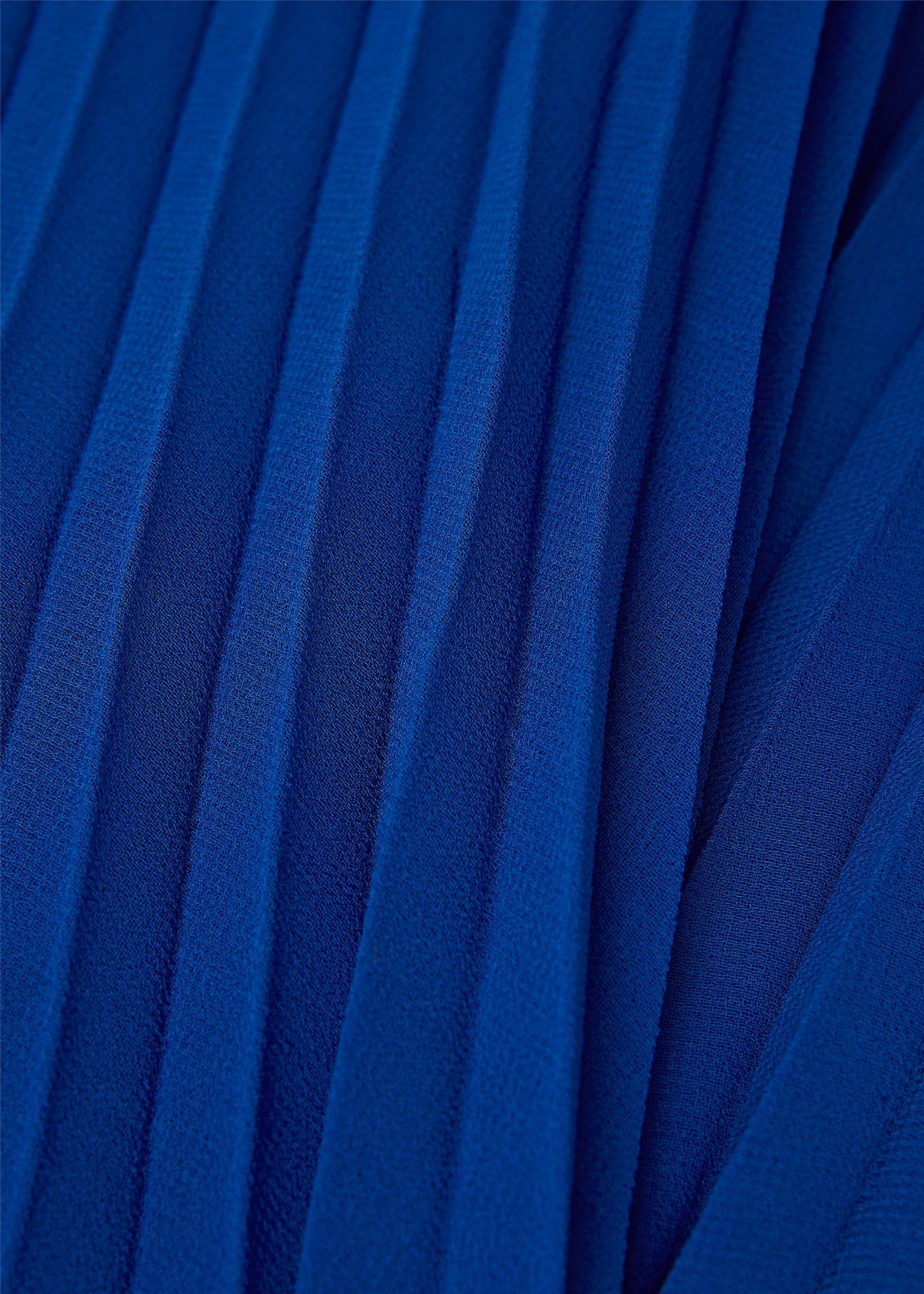 Evelyn Pleated Dress, Cobalt Blue, hi-res