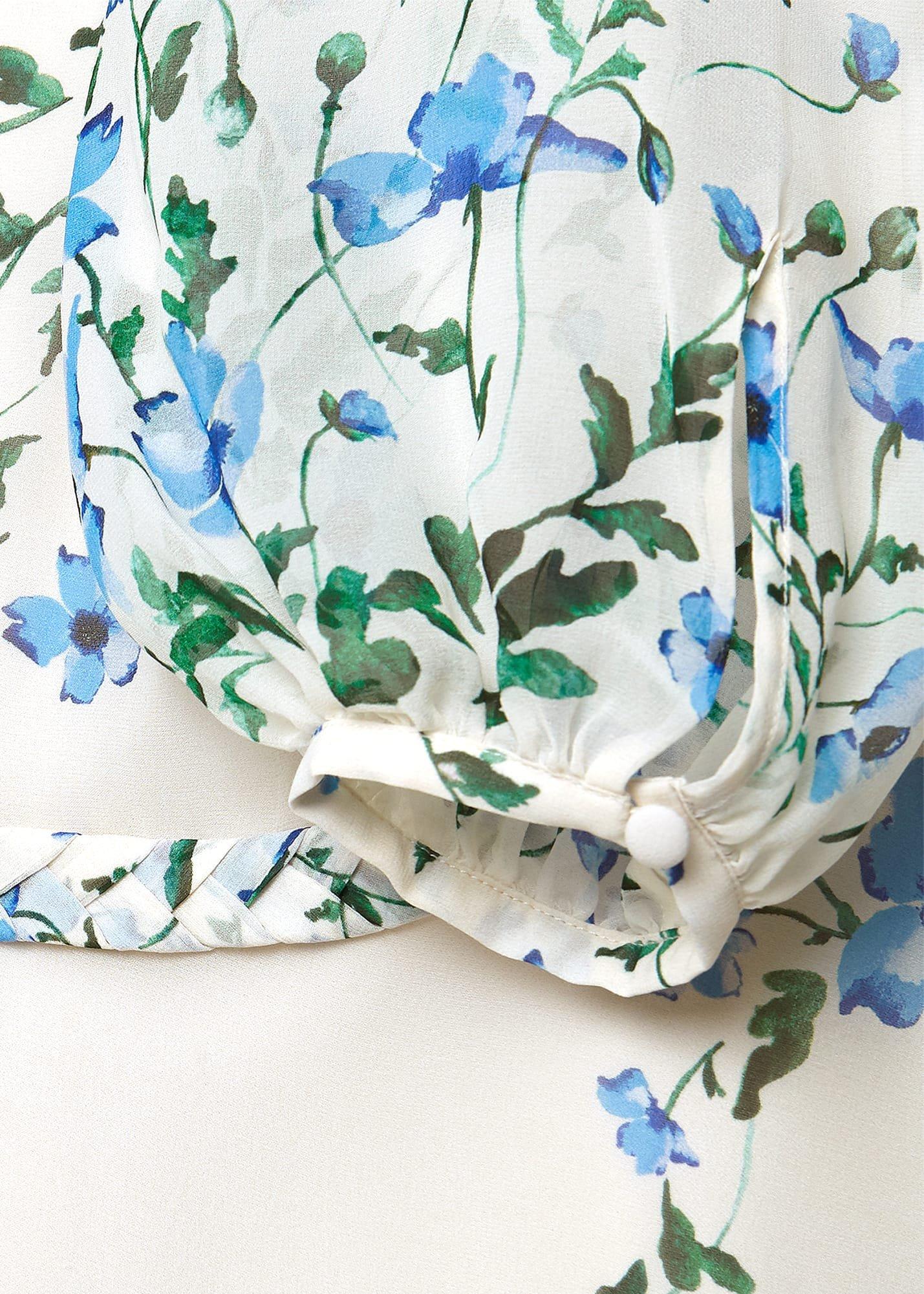Renee Silk Floral Dress, Cream Multi, hi-res