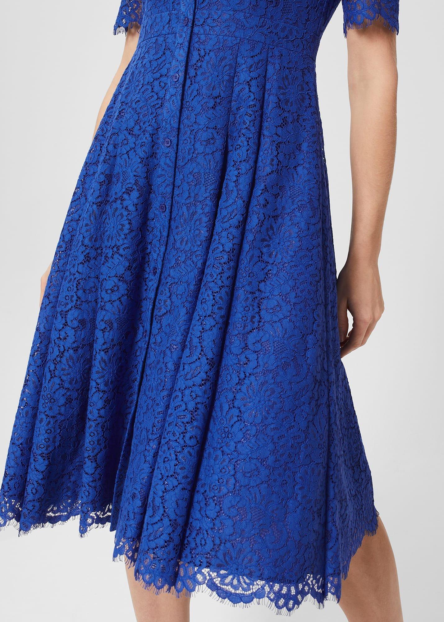 Rebecca Lace Dress, Cobalt Blue, hi-res