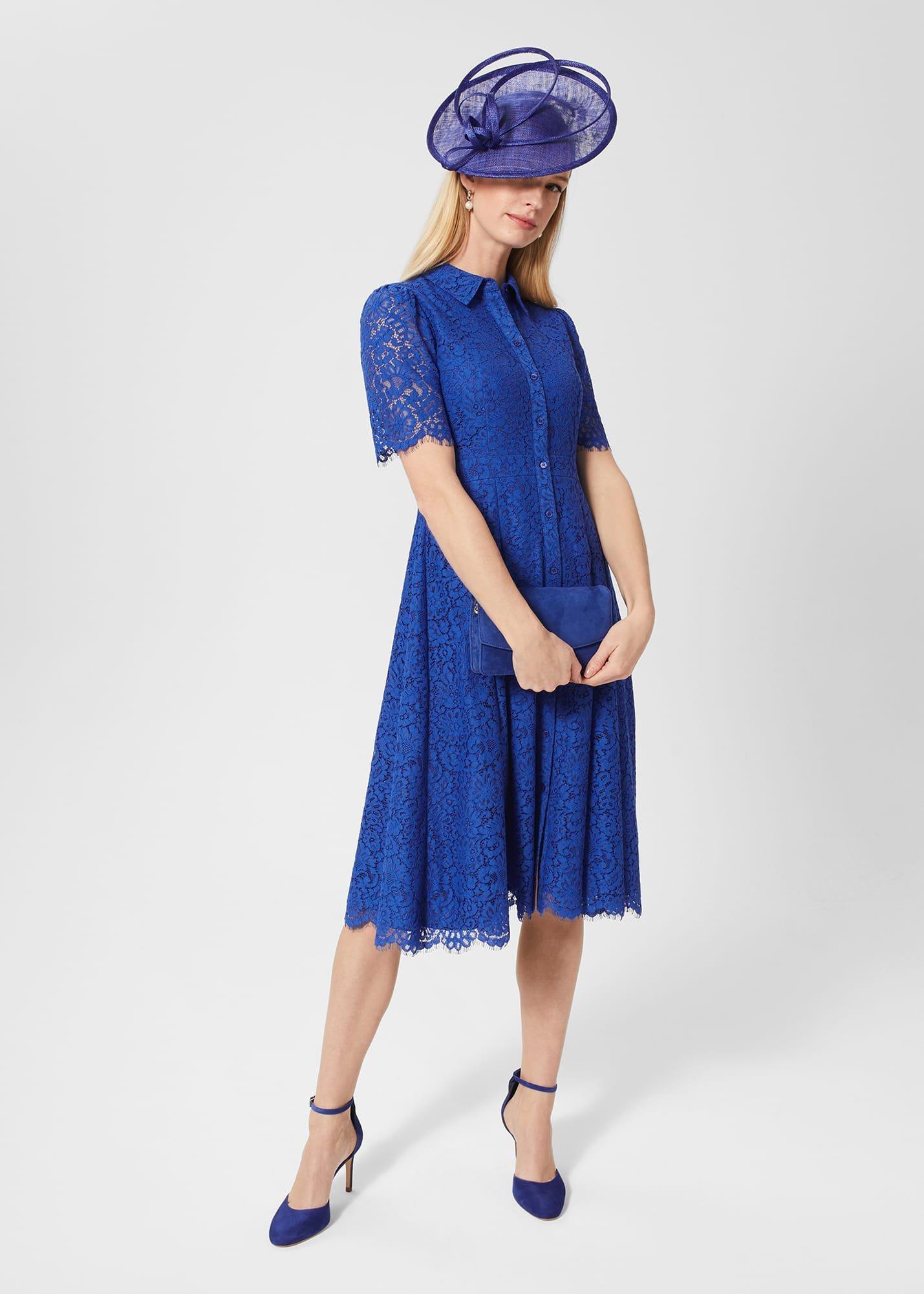 Rebecca Lace Dress, Cobalt Blue, hi-res