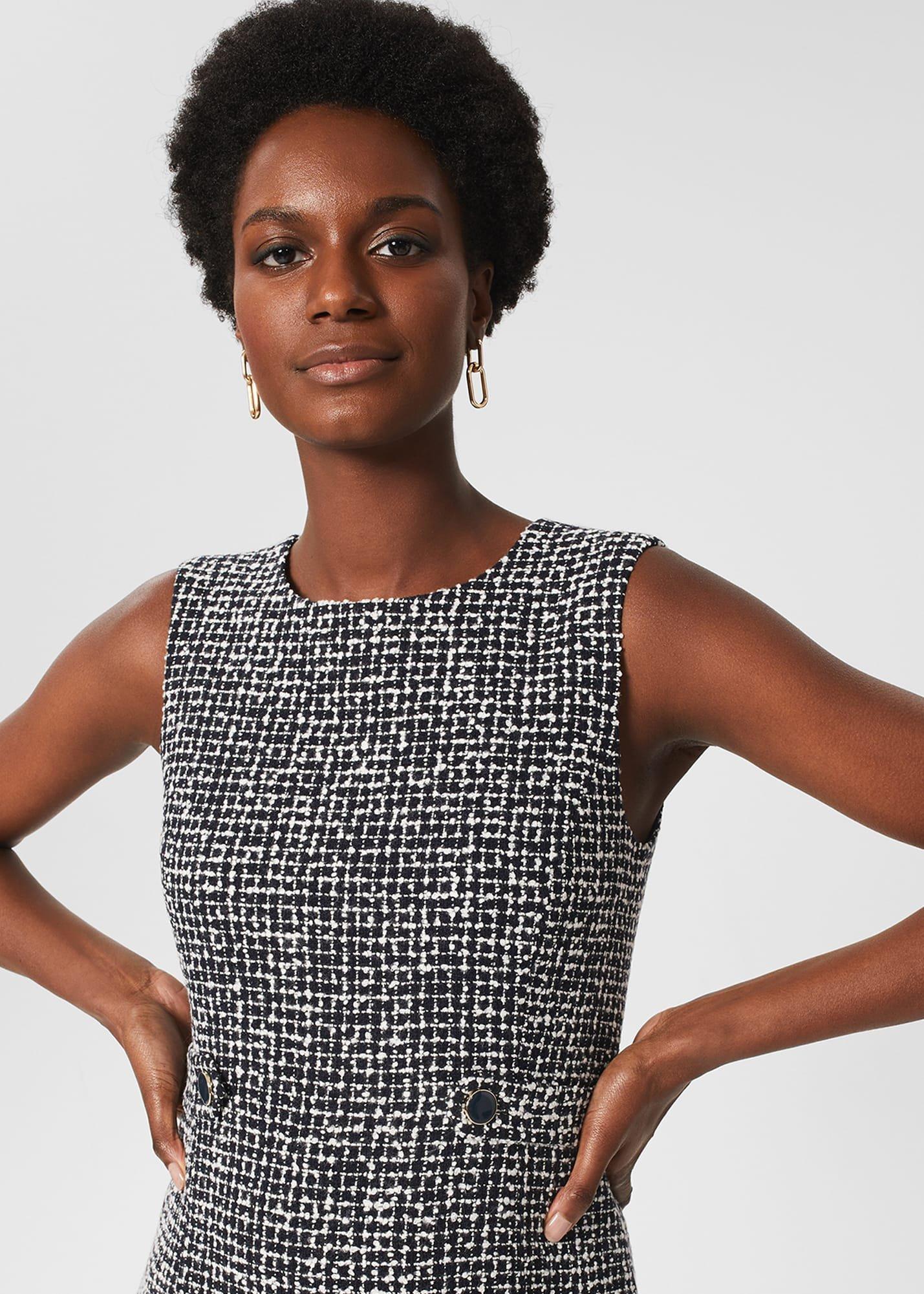 Gina Dress, Navy Ivory, hi-res