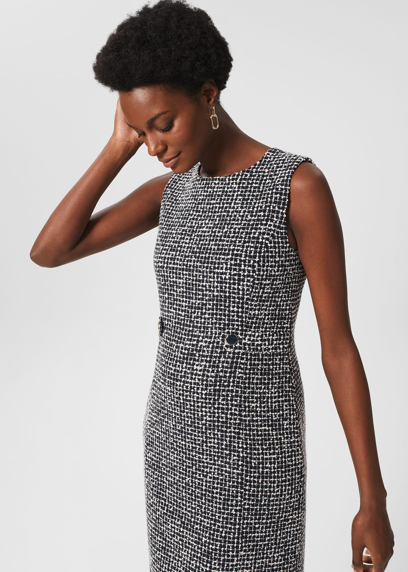 Gina Dress, Navy Ivory, hi-res