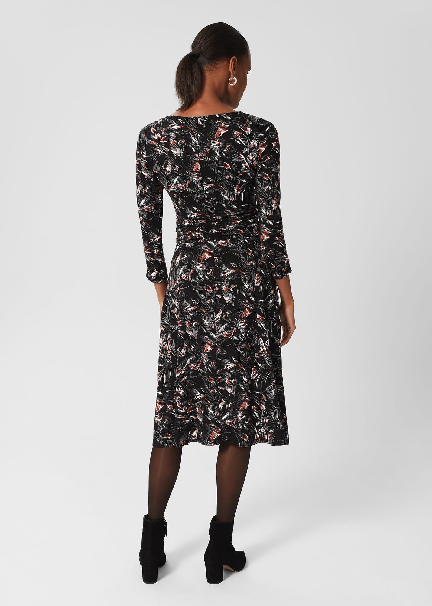 Nala Jersey Dress, Black Multi, hi-res