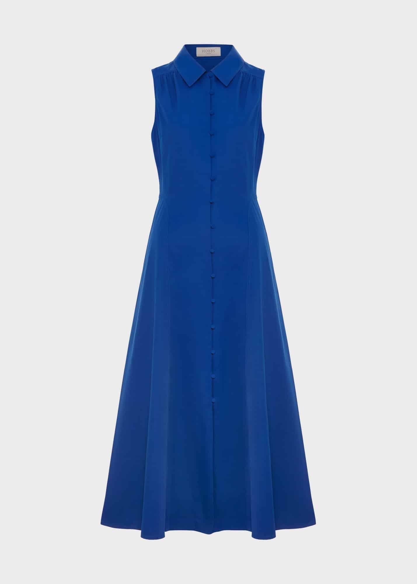 Cathleen Dress With Cotton, Lapis Blue, hi-res