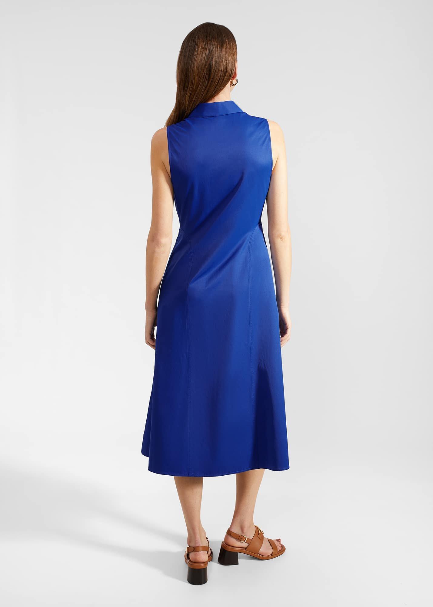 Cathleen Dress With Cotton, Lapis Blue, hi-res