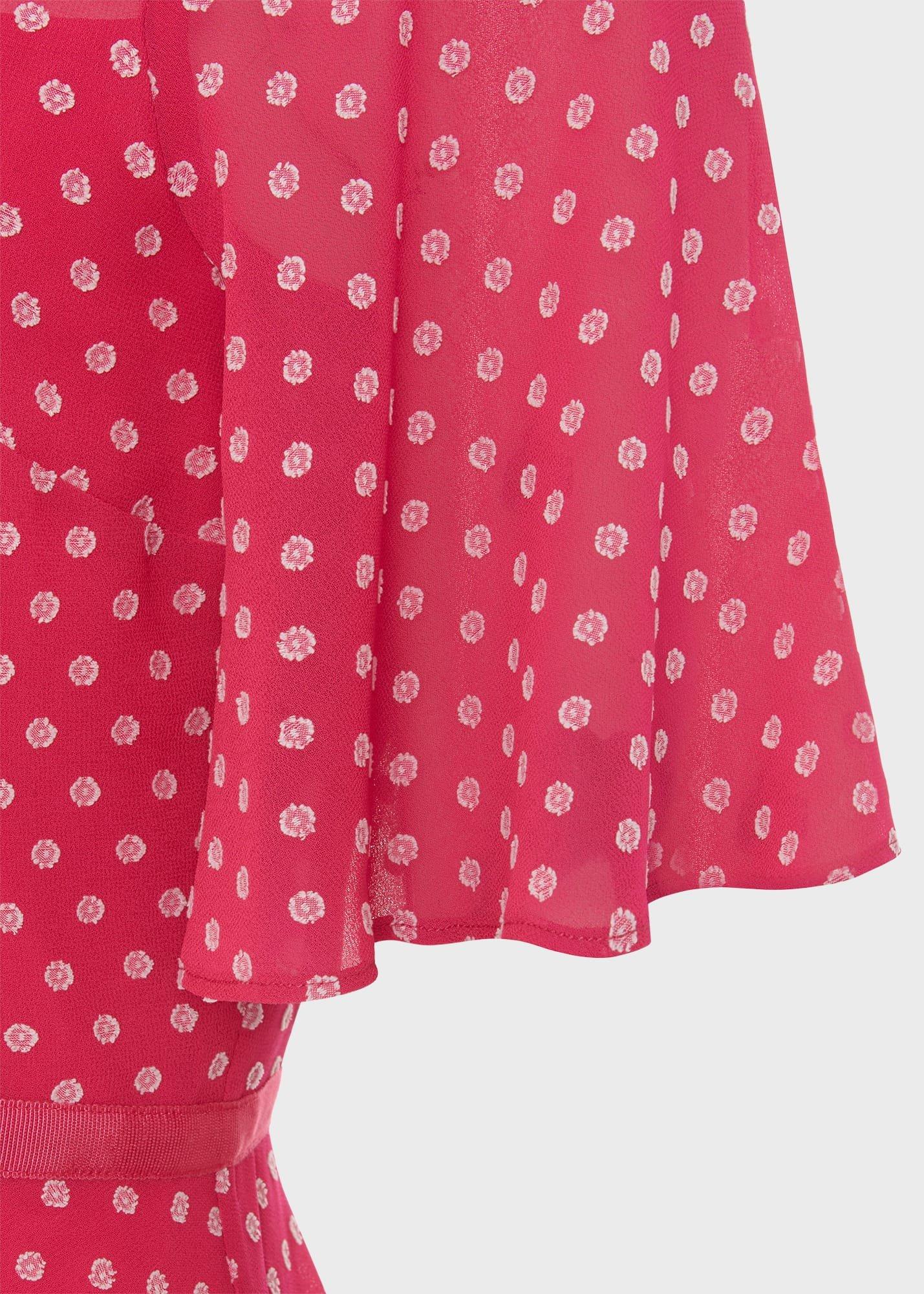 Eleanor Spot Fit And Flare Dress, Pink Ivory, hi-res