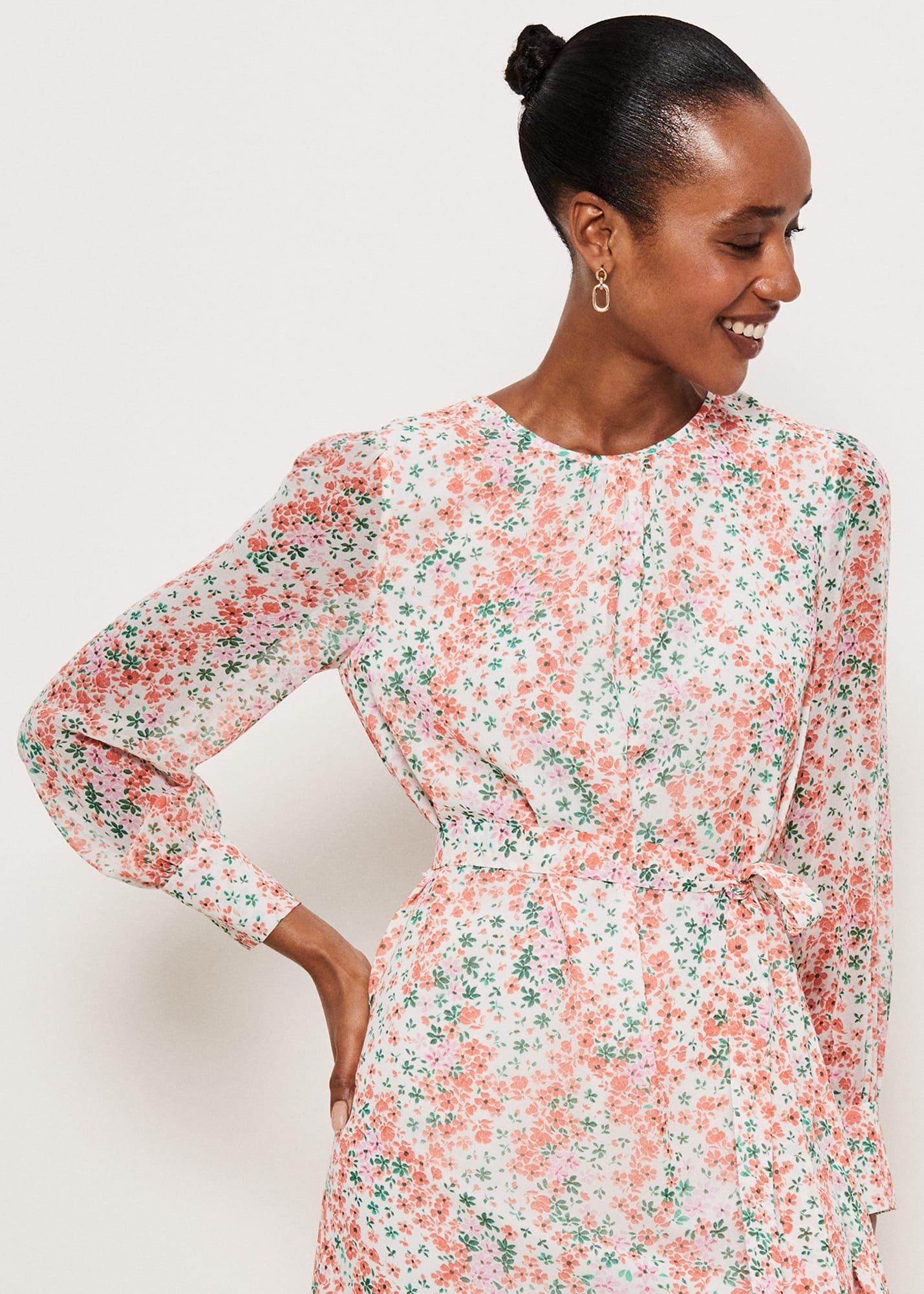 Frances Dress, Ivory Multi, hi-res