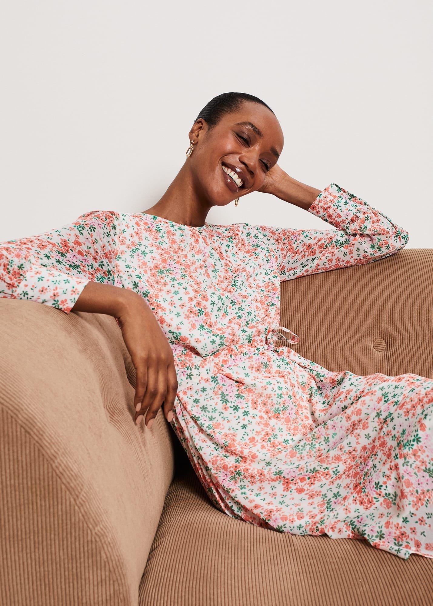 Frances Dress, Ivory Multi, hi-res