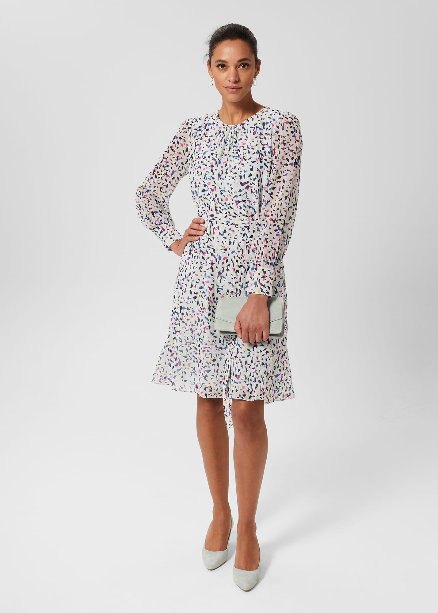 Petite Frances A Line Dress, Sage Green, hi-res