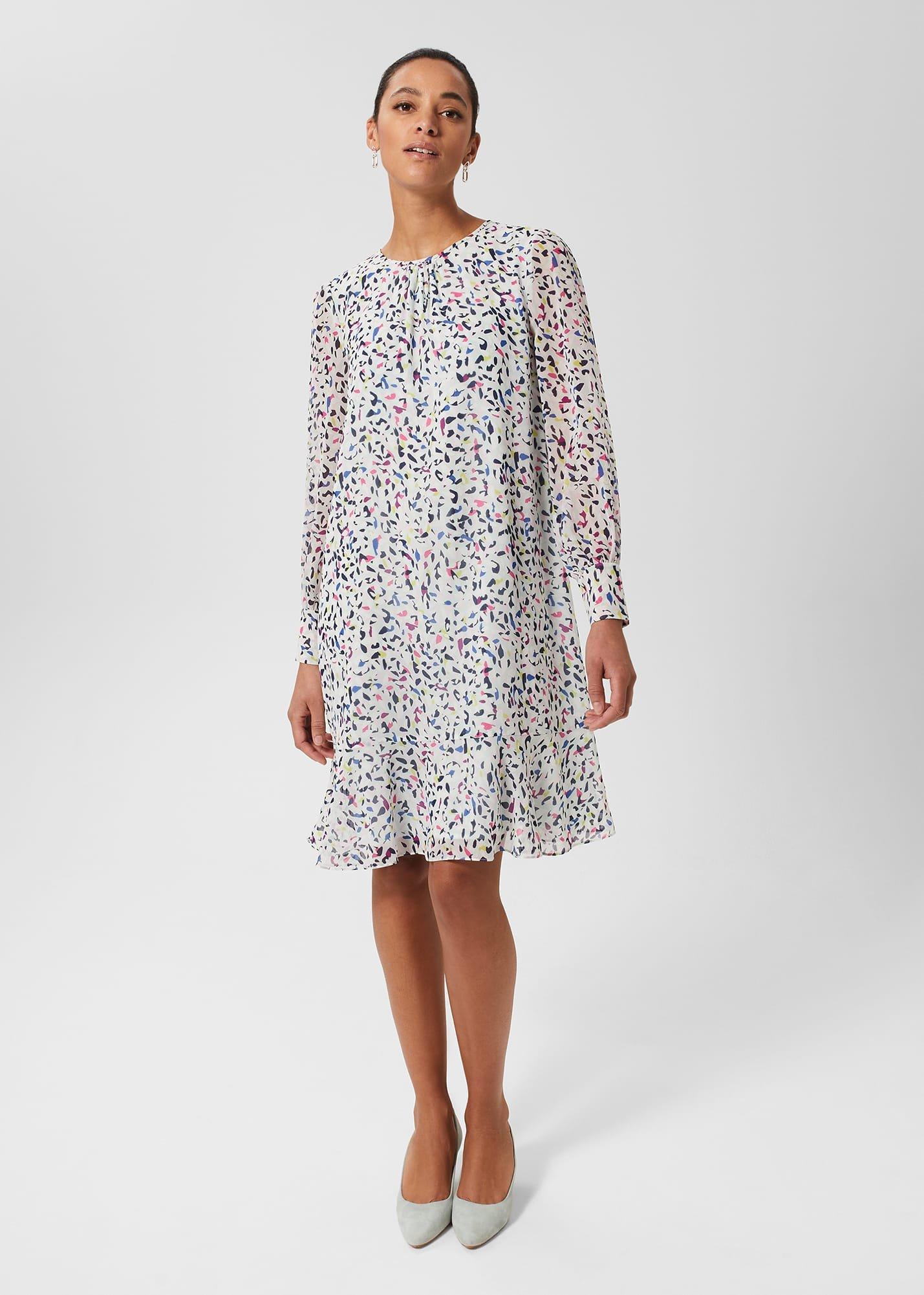 Petite Frances A Line Dress, Sage Green, hi-res