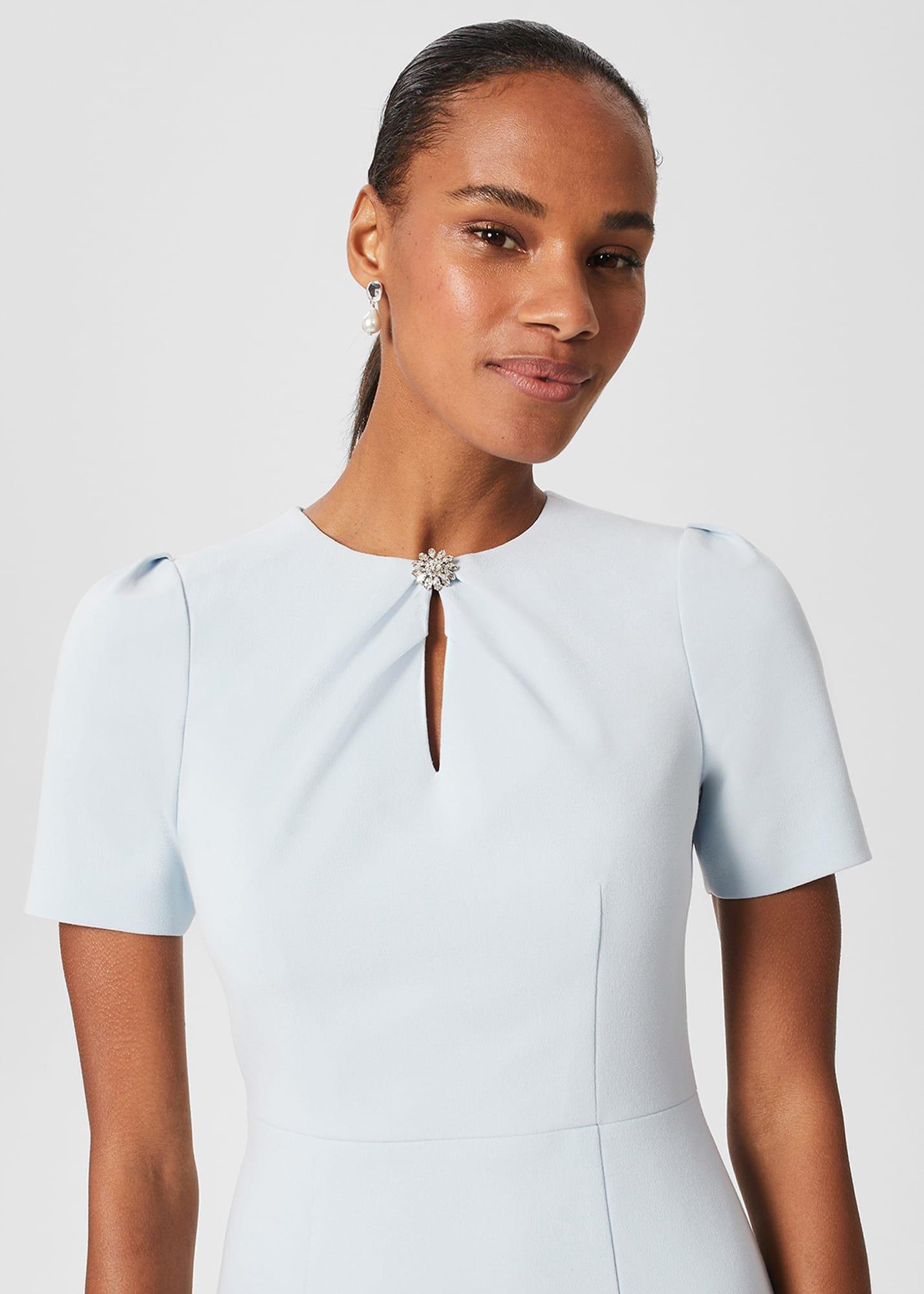 Petite Gabrielle Shift Dress, Pale Blue, hi-res