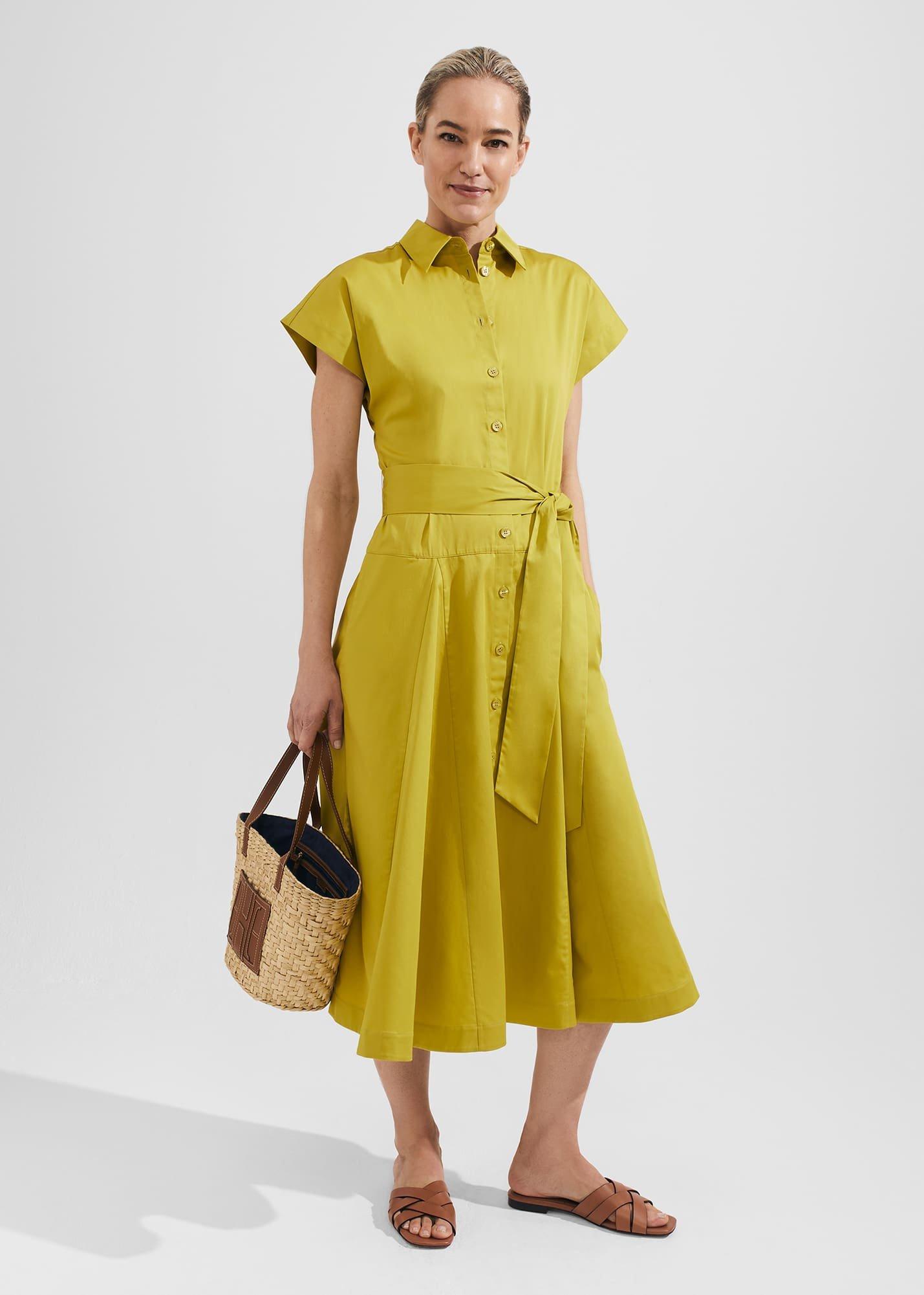 Roxie Shirt Dress, Light Olive, hi-res