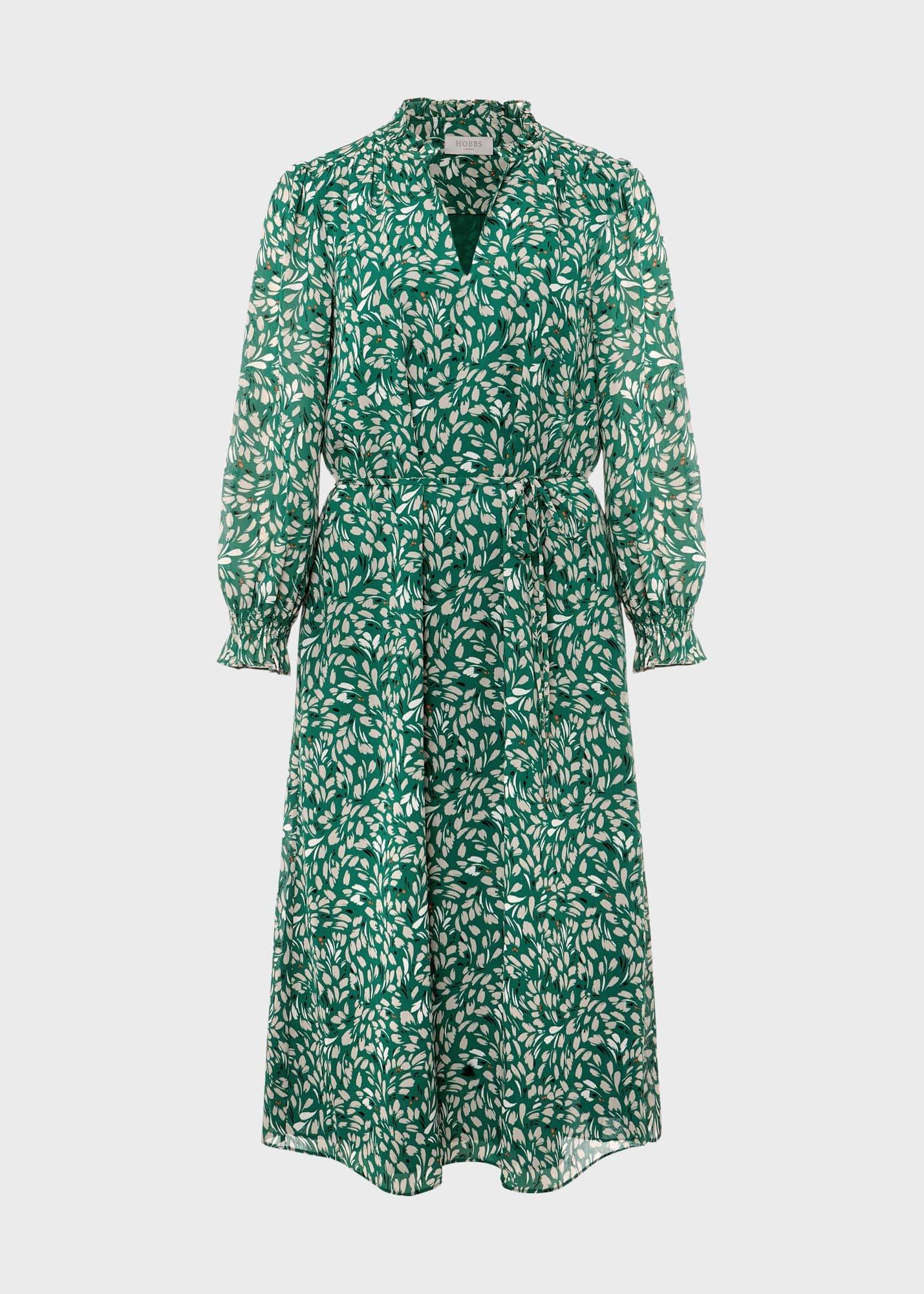 Petite Flora Dress, Green Multi, hi-res