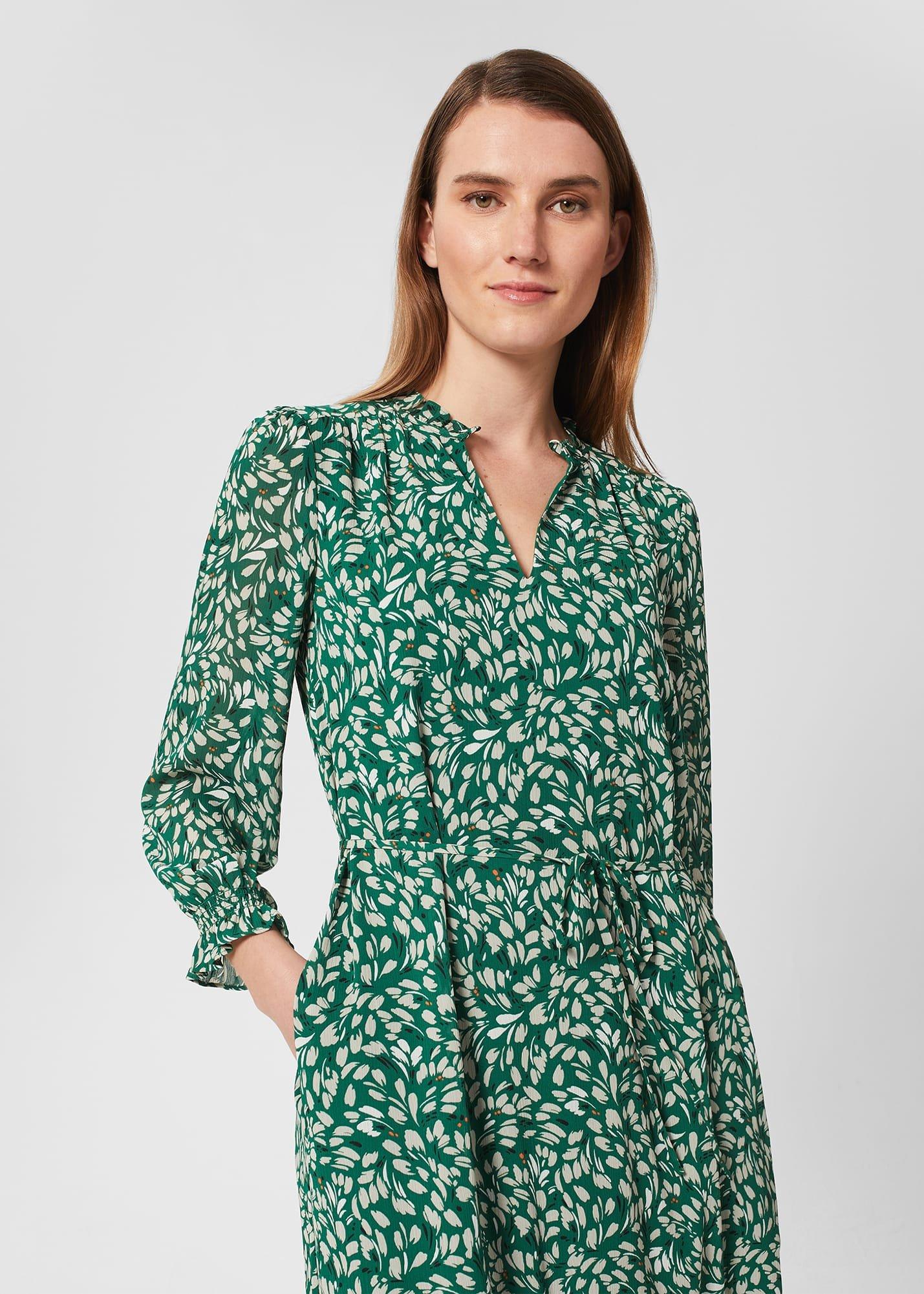 Petite Flora Dress, Green Multi, hi-res