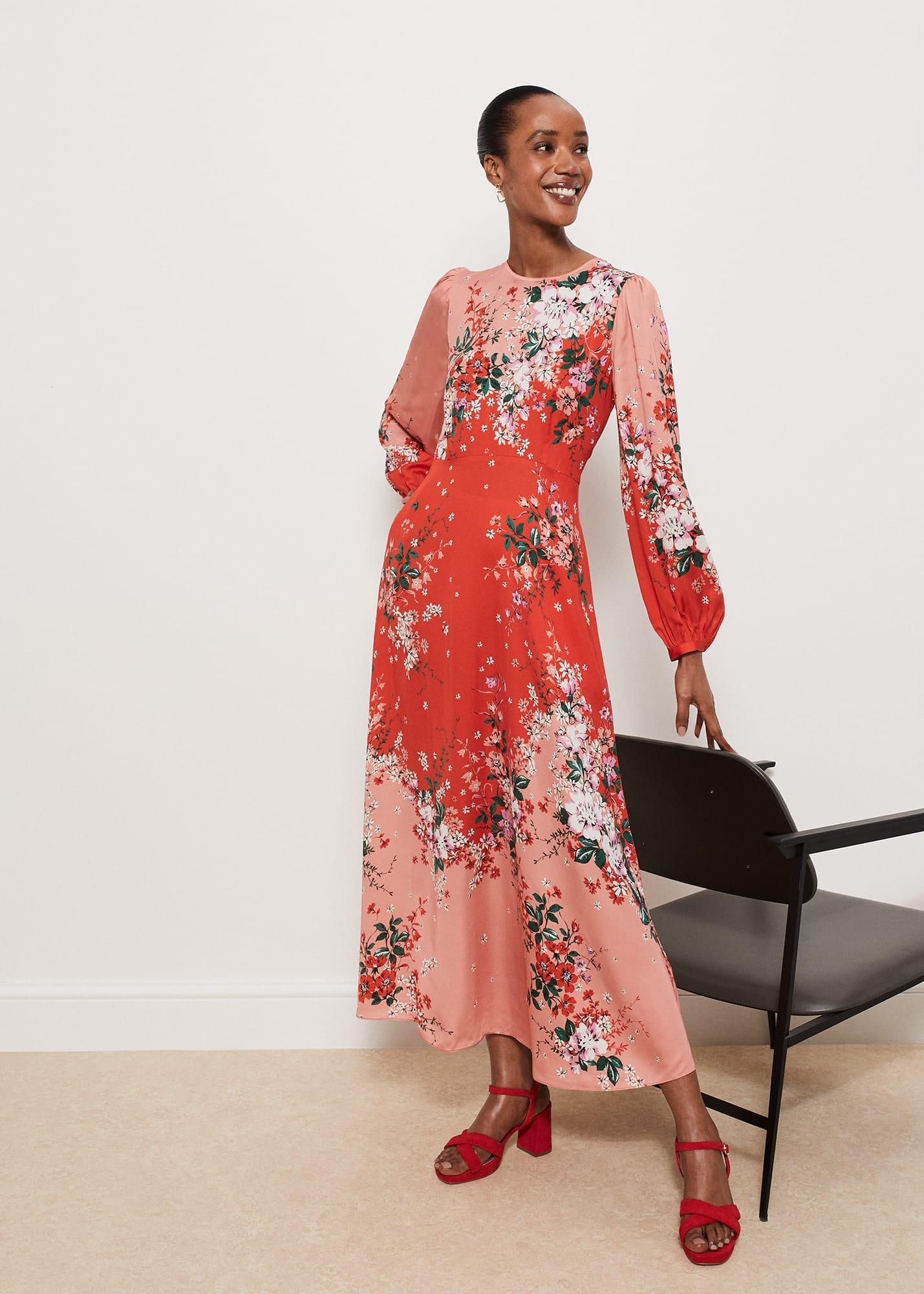 Denman Dress, Red Rose Multi, hi-res