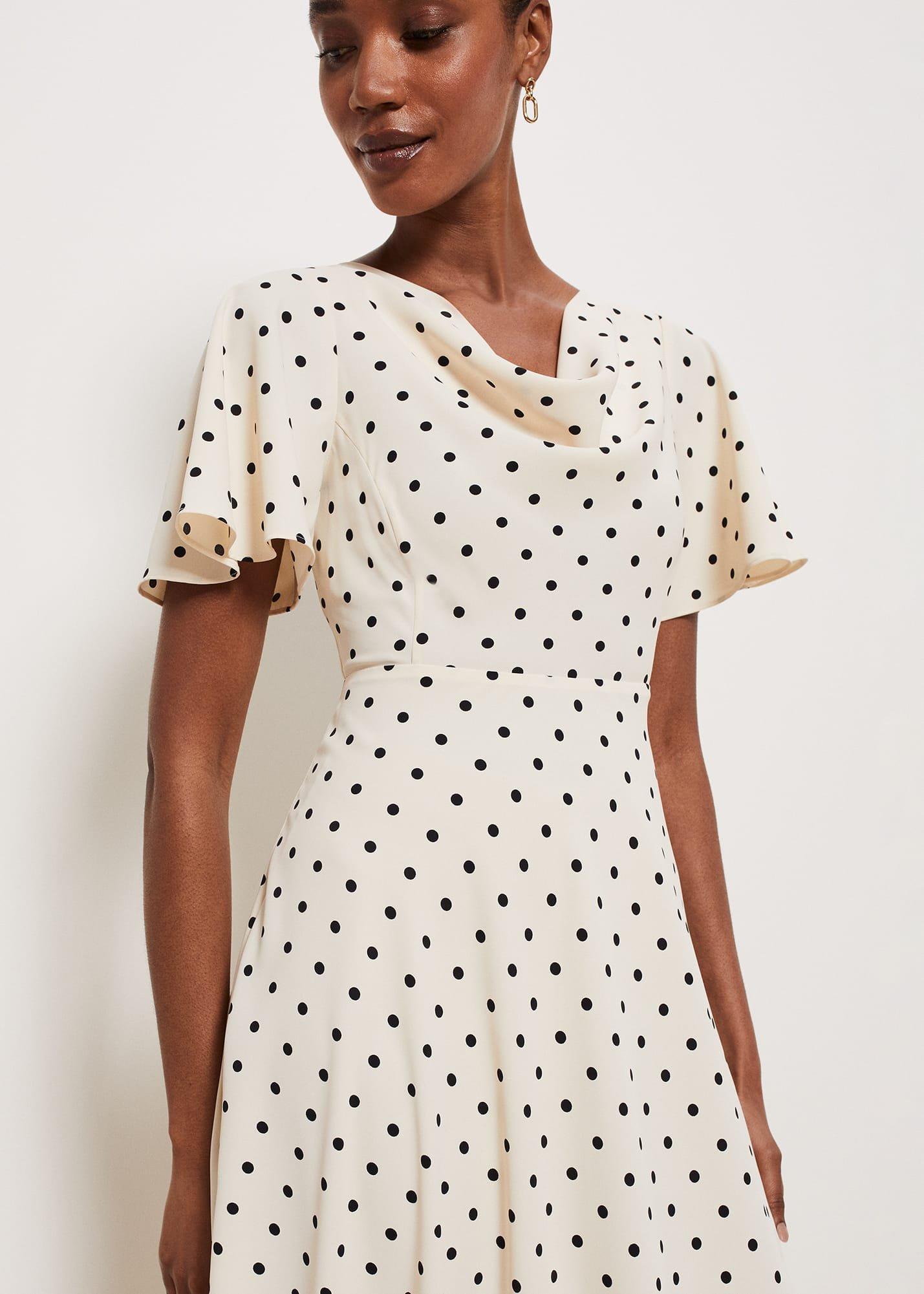 Sandon Dress, Ivory Black, hi-res