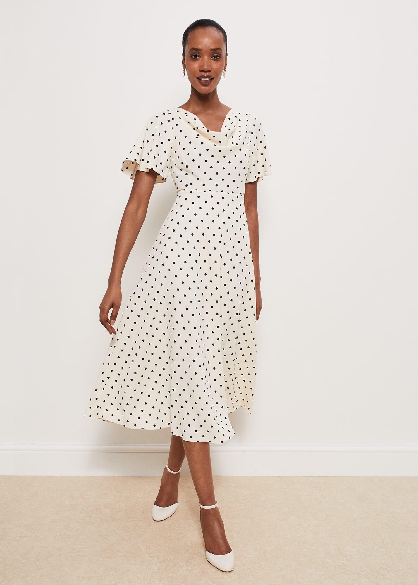 Sandon Dress, Ivory Black, hi-res