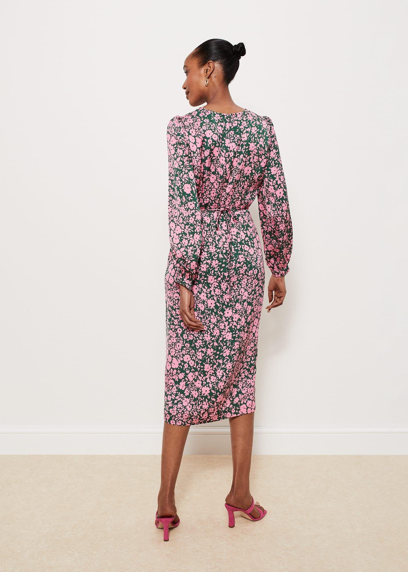 Charlton Dress, Green Pink, hi-res
