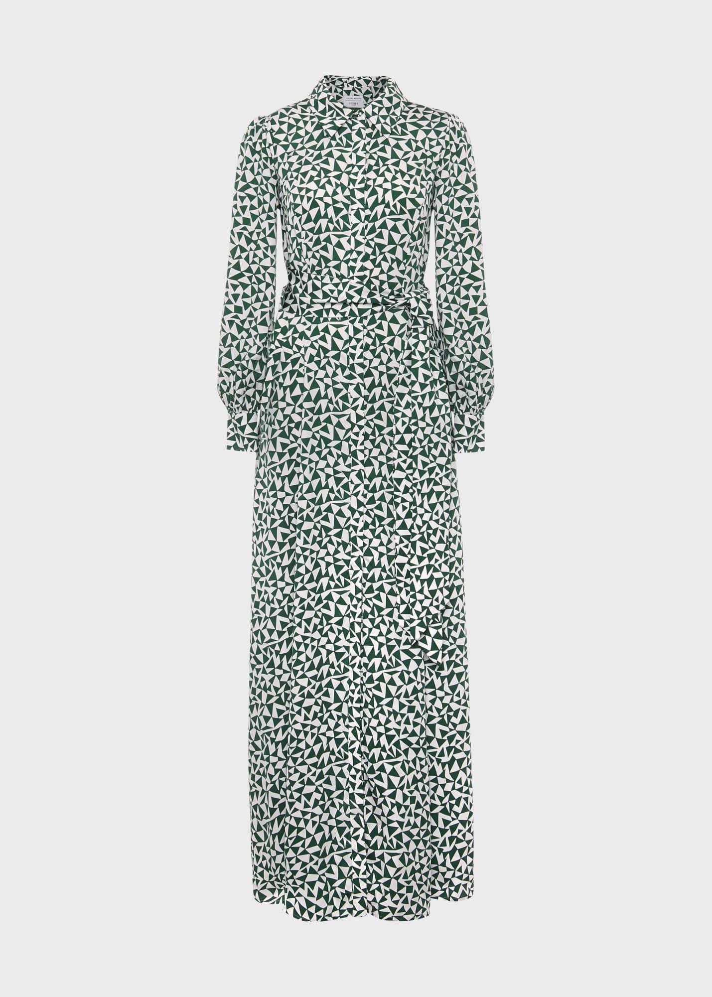 Mitford Shirt Dress, Green Ivory, hi-res