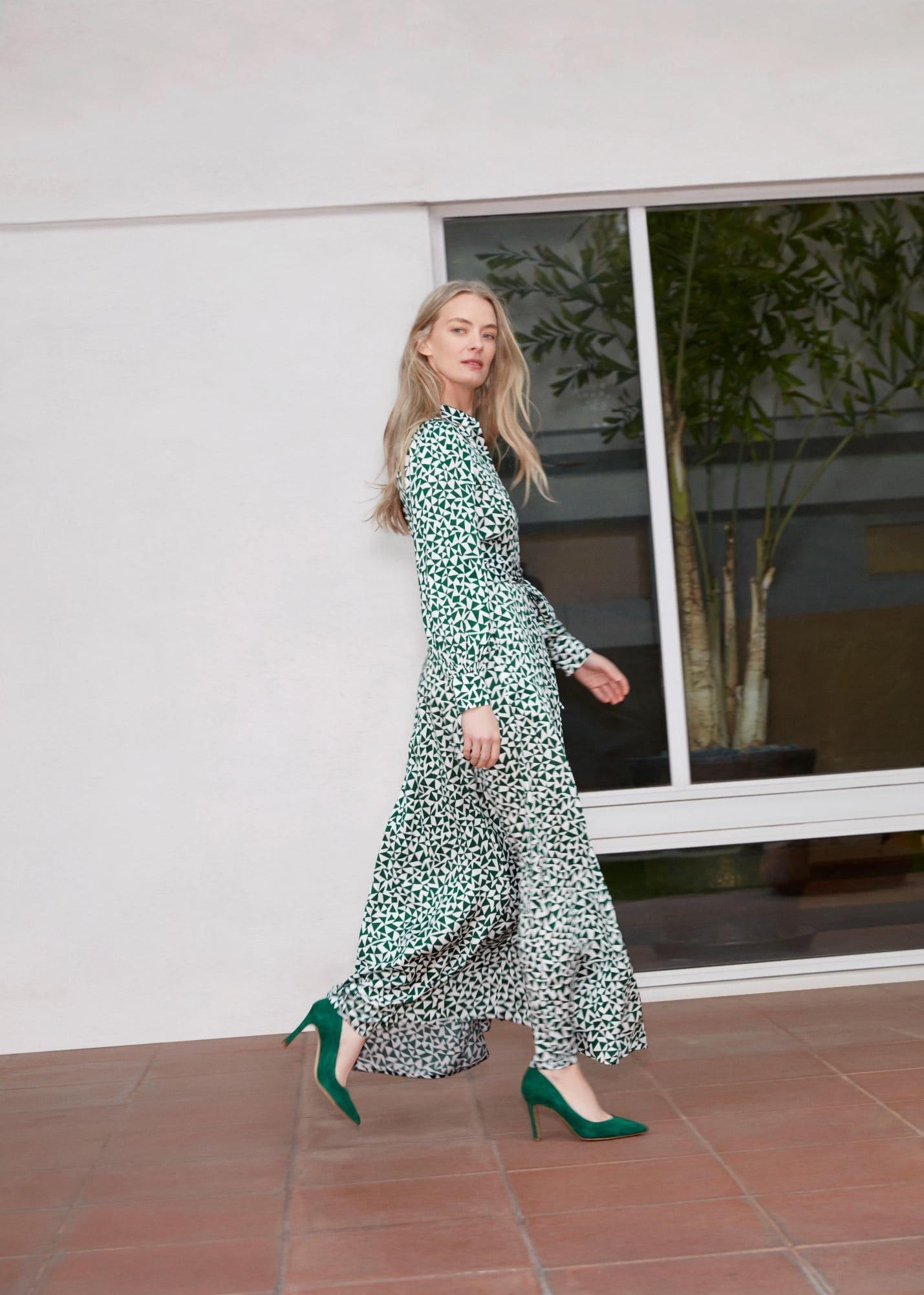Mitford Shirt Dress, Green Ivory, hi-res