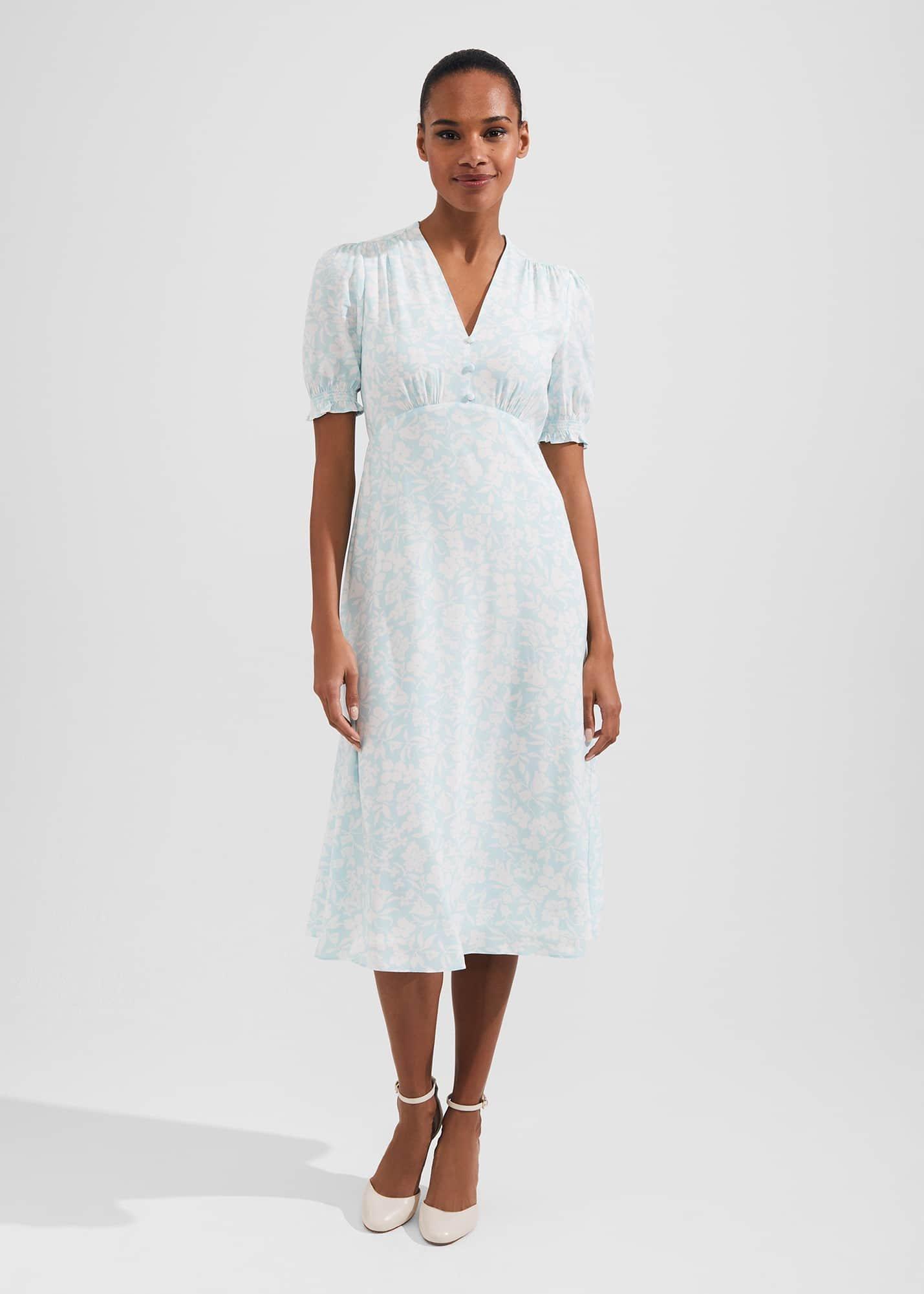 Helen Dress, Blue Ivory, hi-res