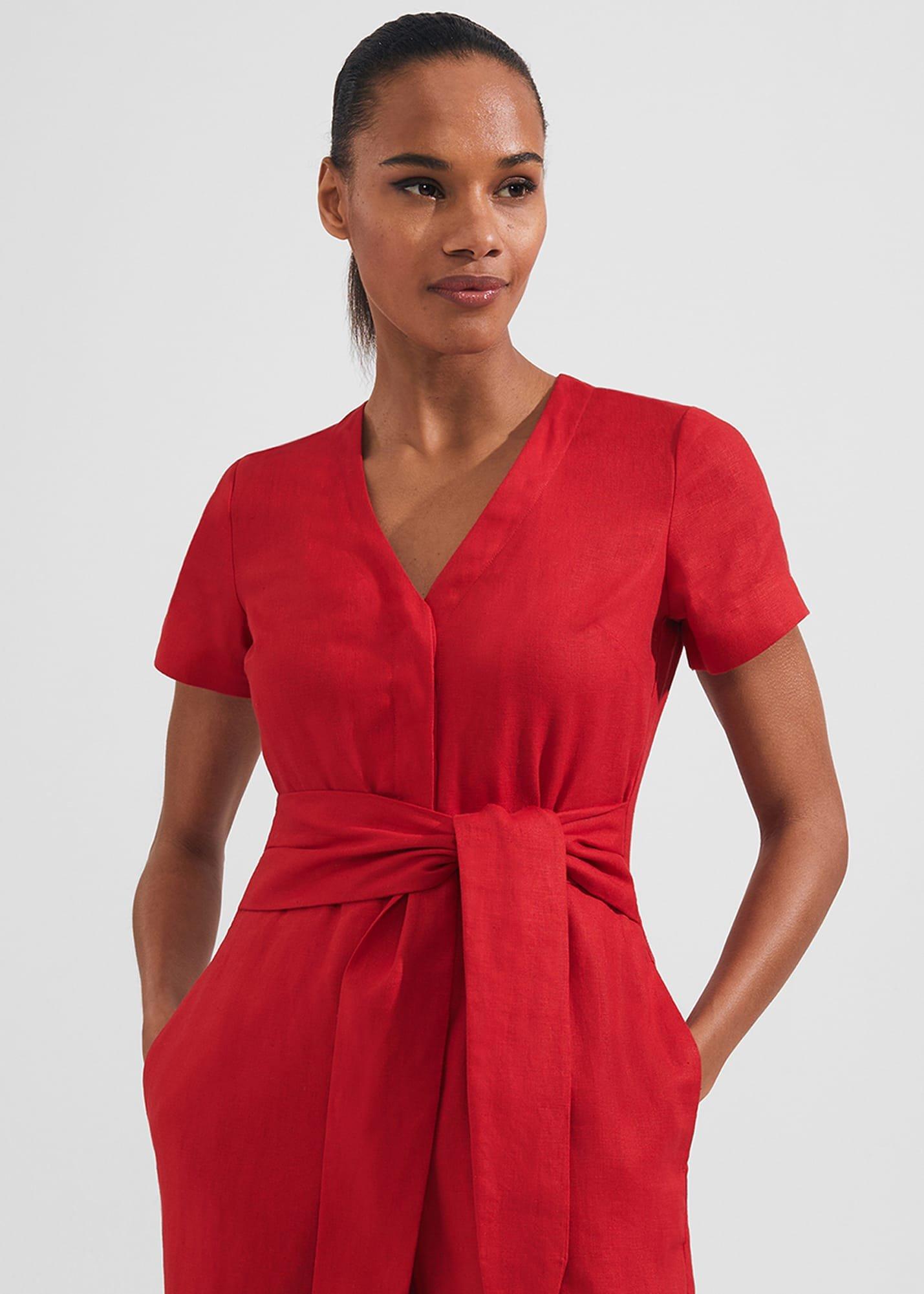 Aliya Jumpsuit, Sangria Red, hi-res