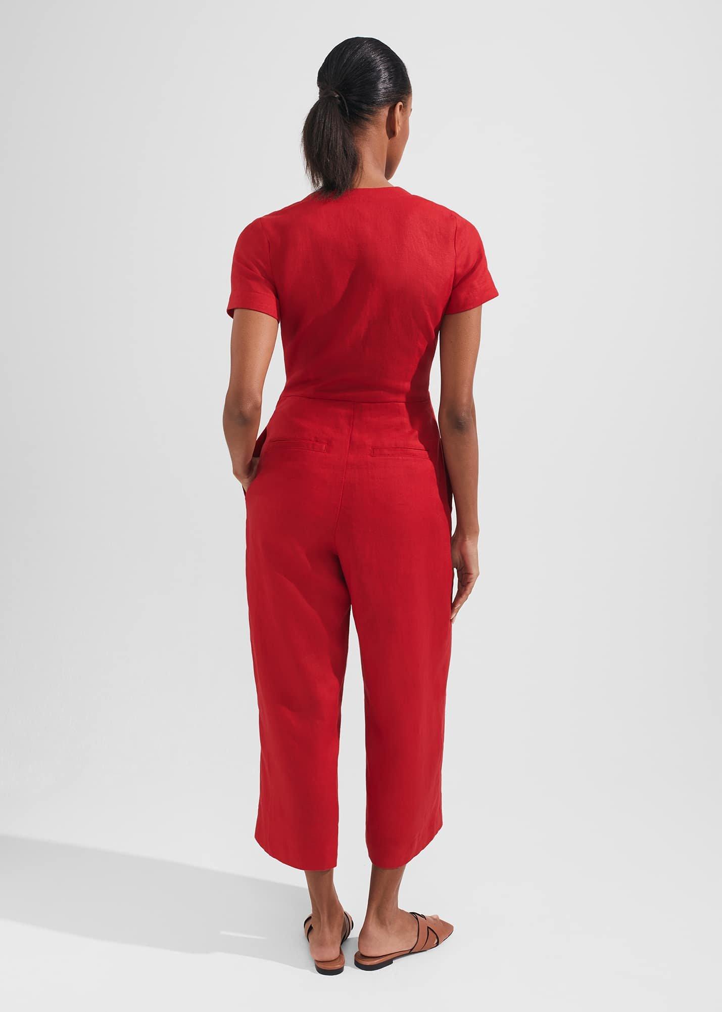 Aliya Jumpsuit, Sangria Red, hi-res
