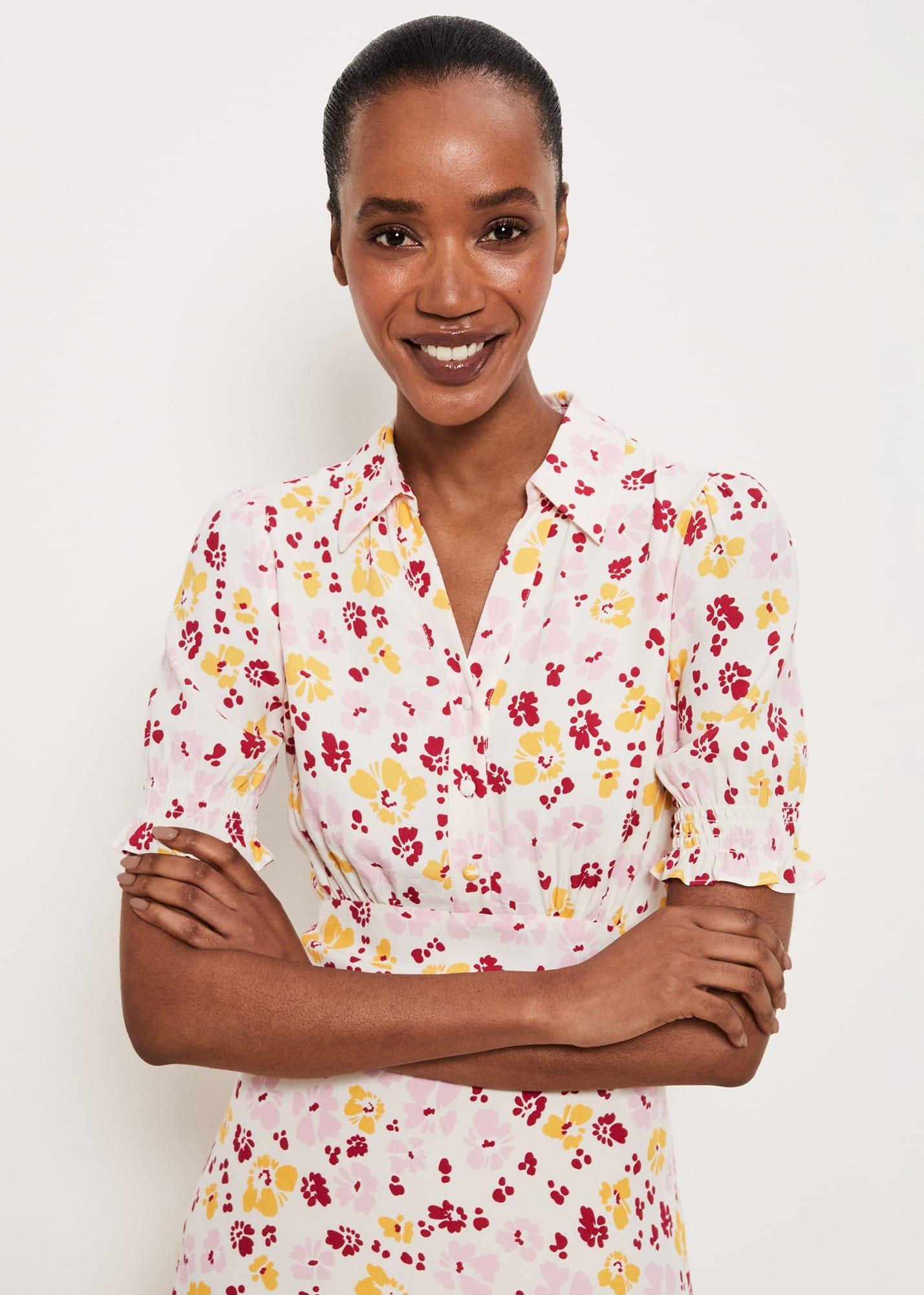 Elora Dress, Ivory Multi, hi-res