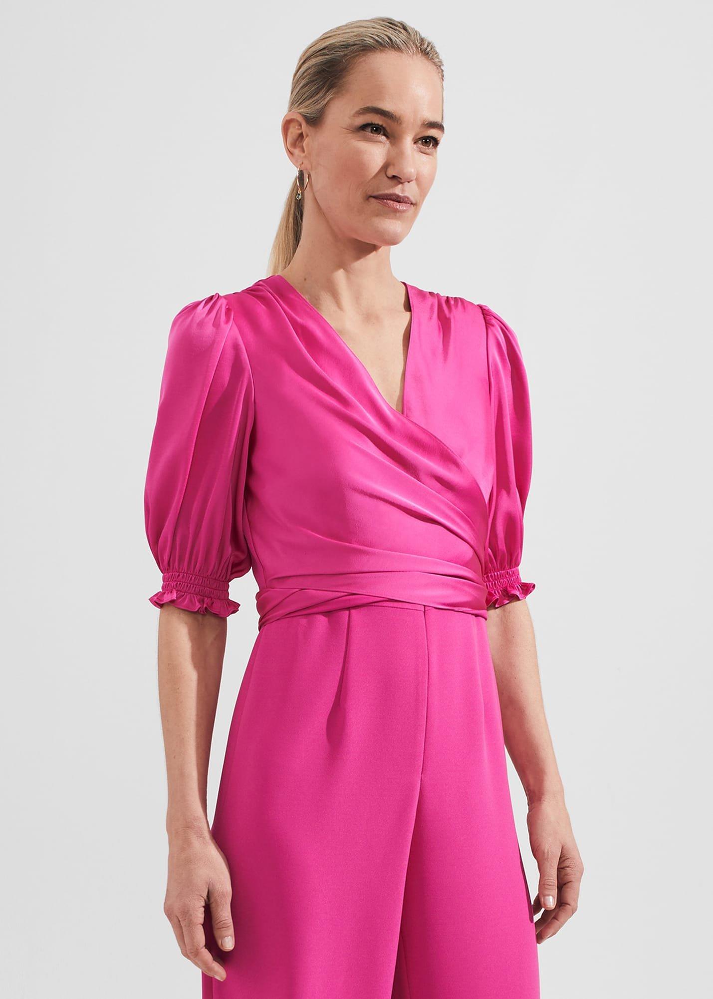 Lenora Wrap Jumpsuit, Pink, hi-res
