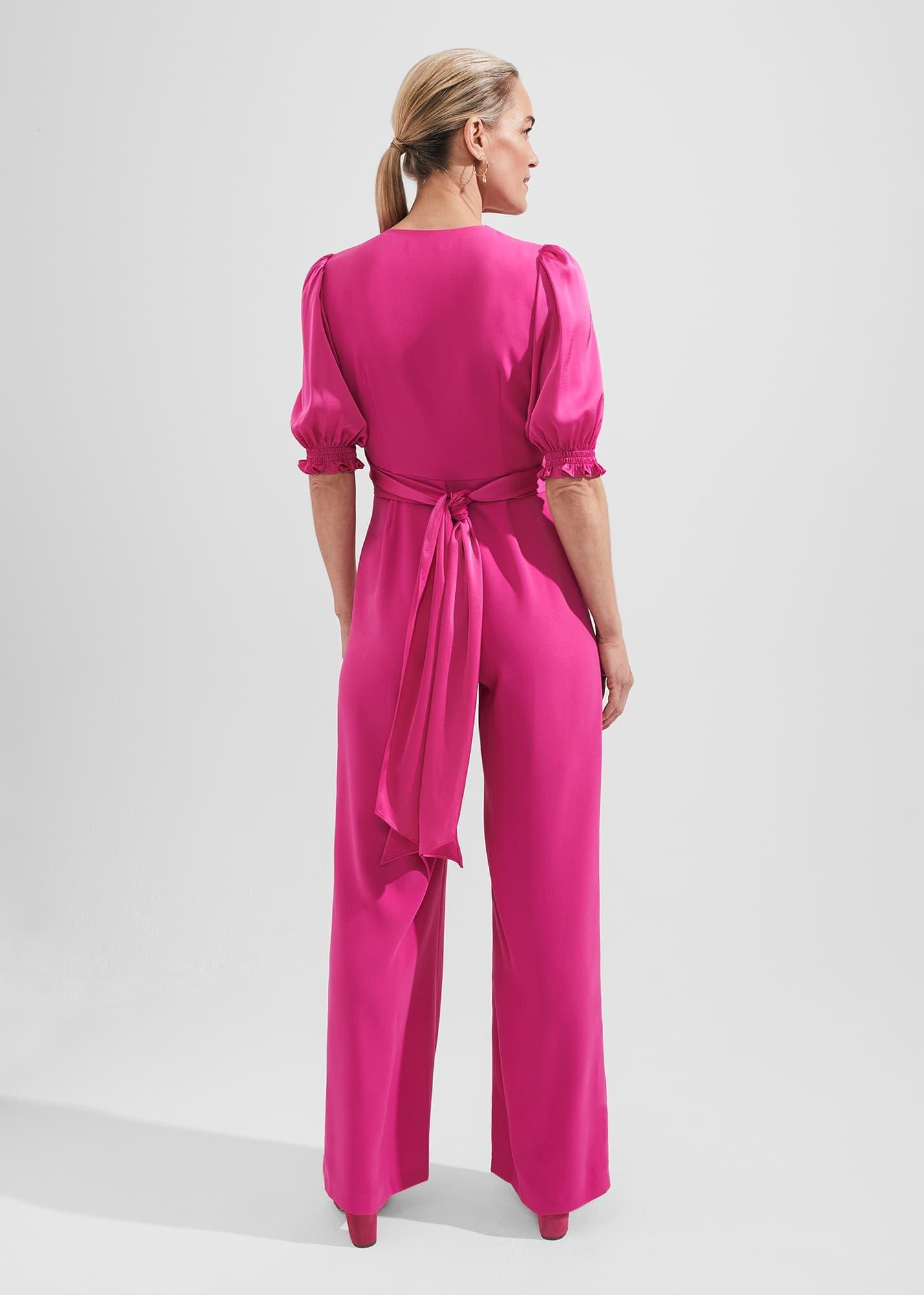 Lenora Wrap Jumpsuit, Pink, hi-res