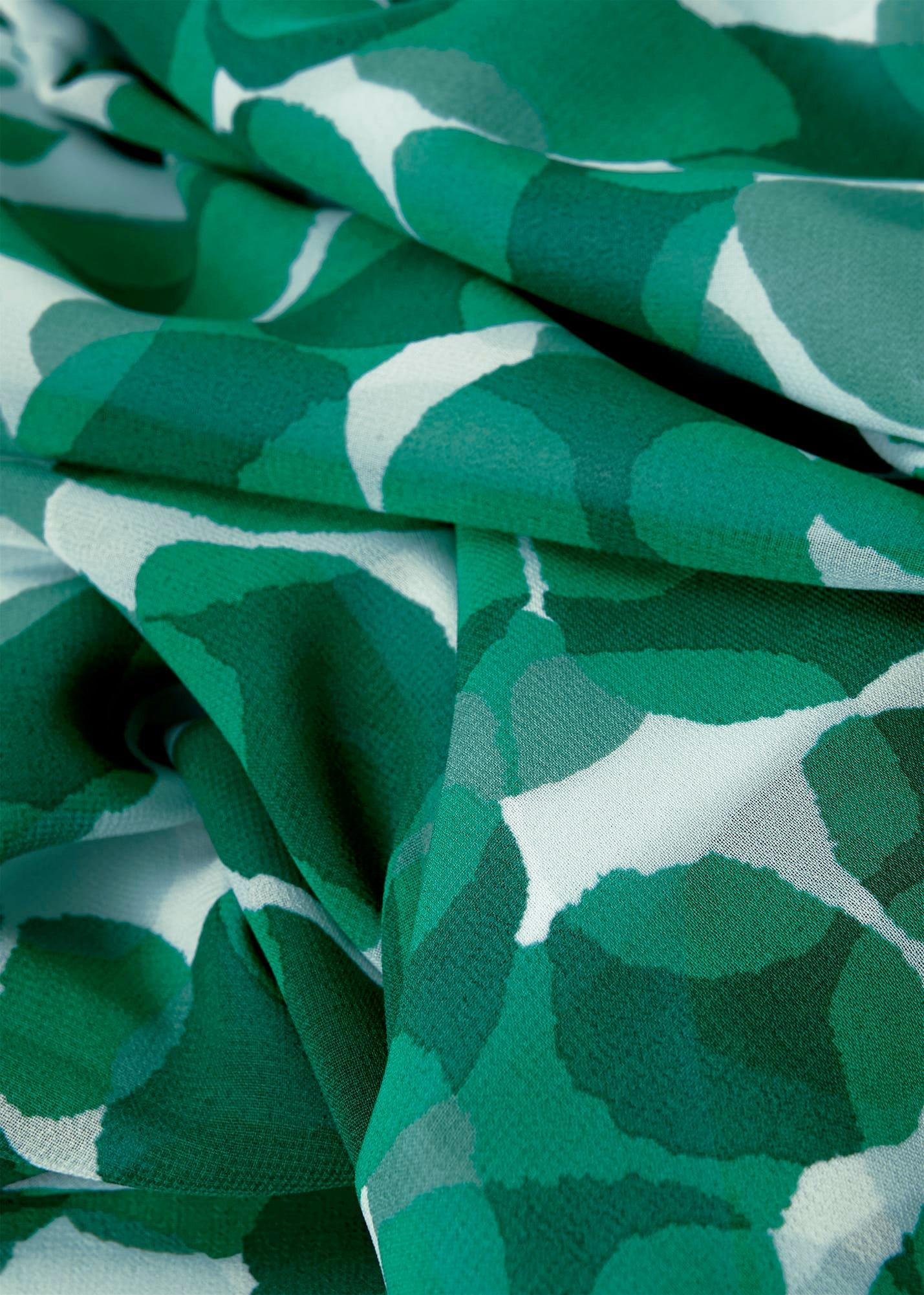 Carly Spot Midi Dress, Green Ivory, hi-res