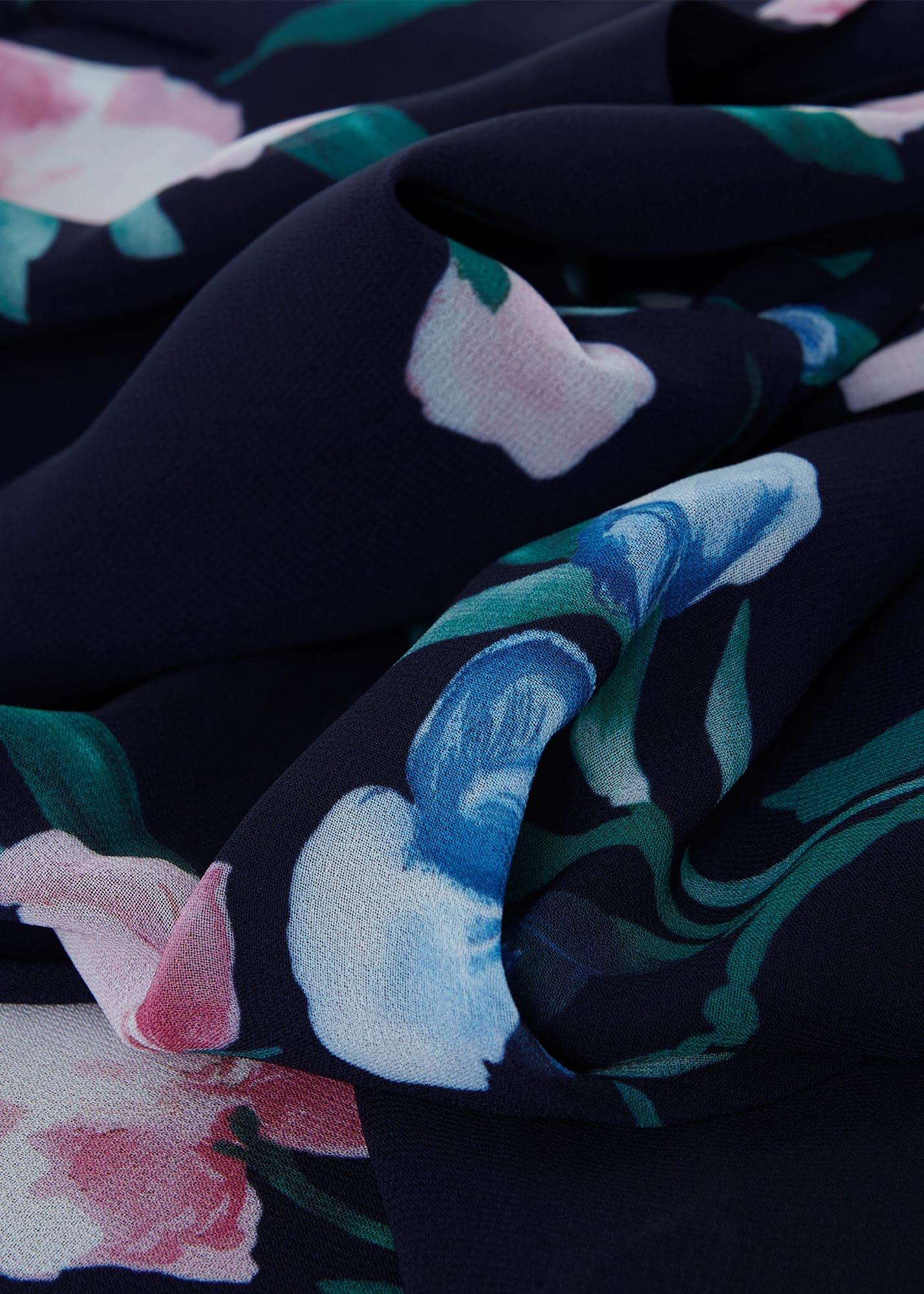 Carly Floral Midi Dress, Navy Multi, hi-res