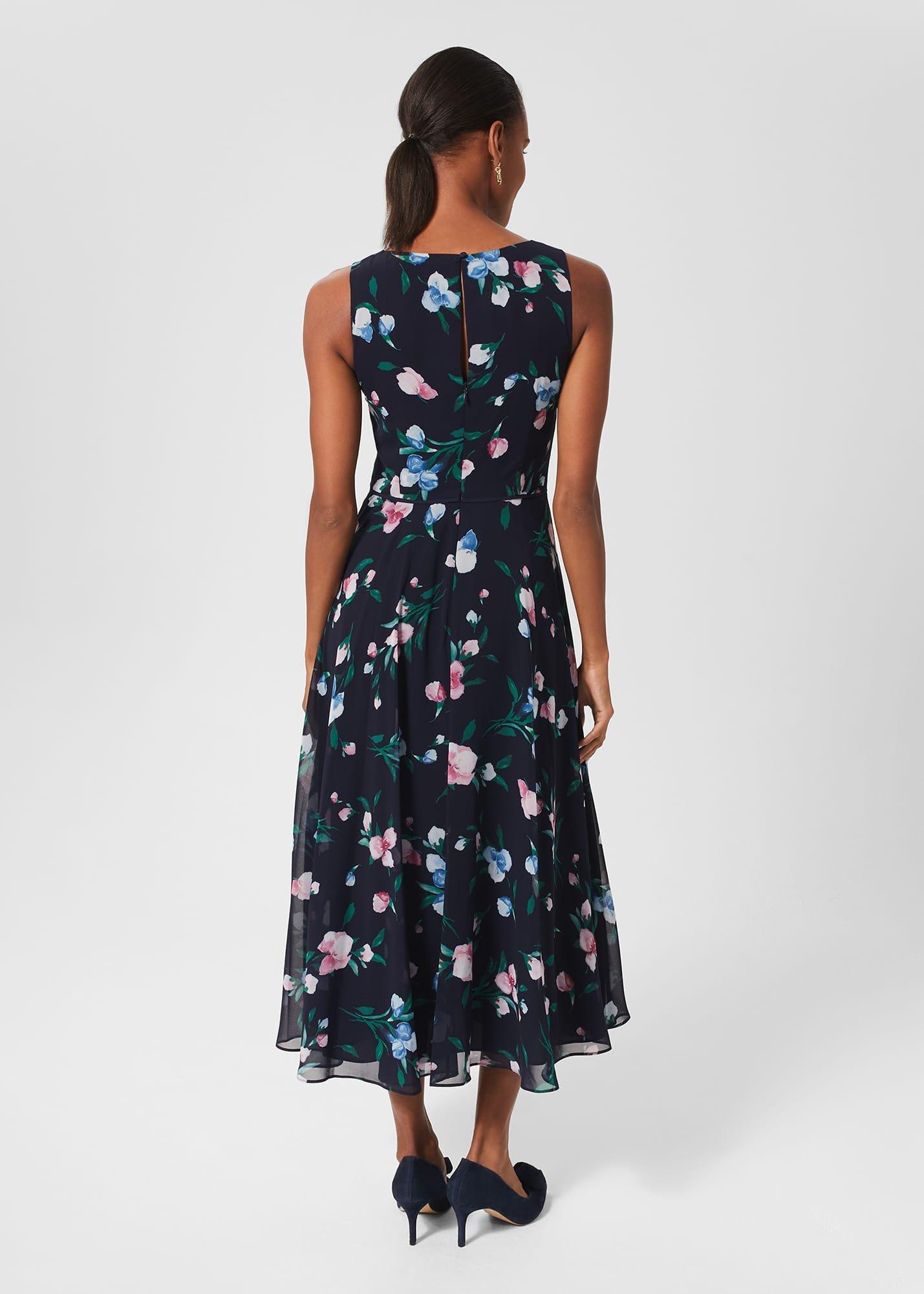 Petite Carly Floral Dress, Navy Multi, hi-res