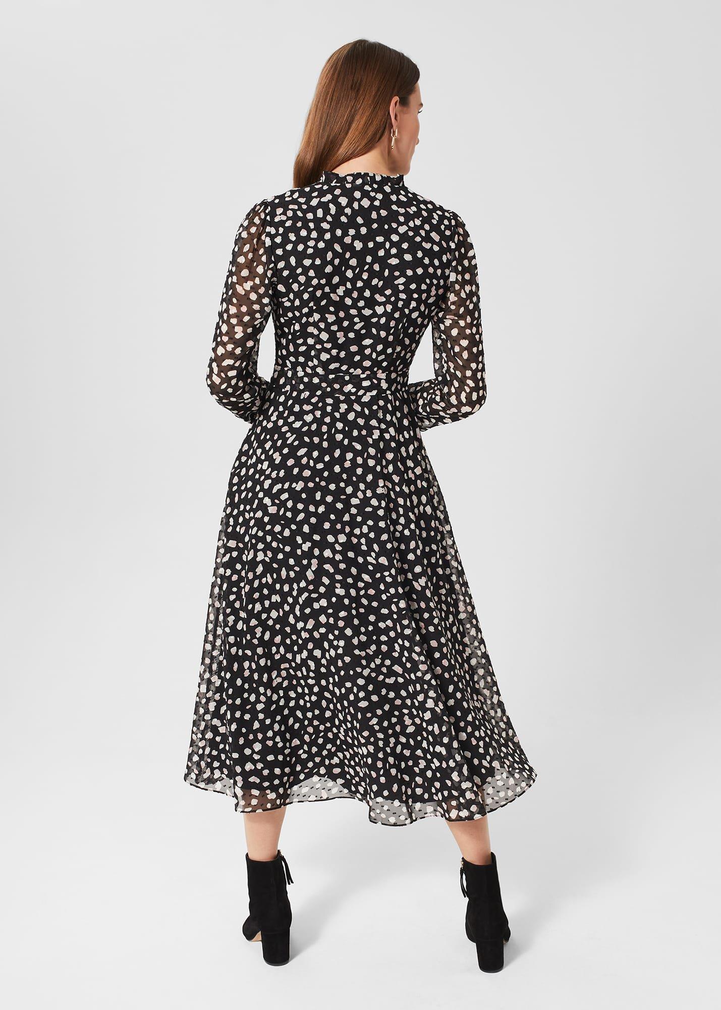 Orla Fit And Flare Dress, Black Multi, hi-res